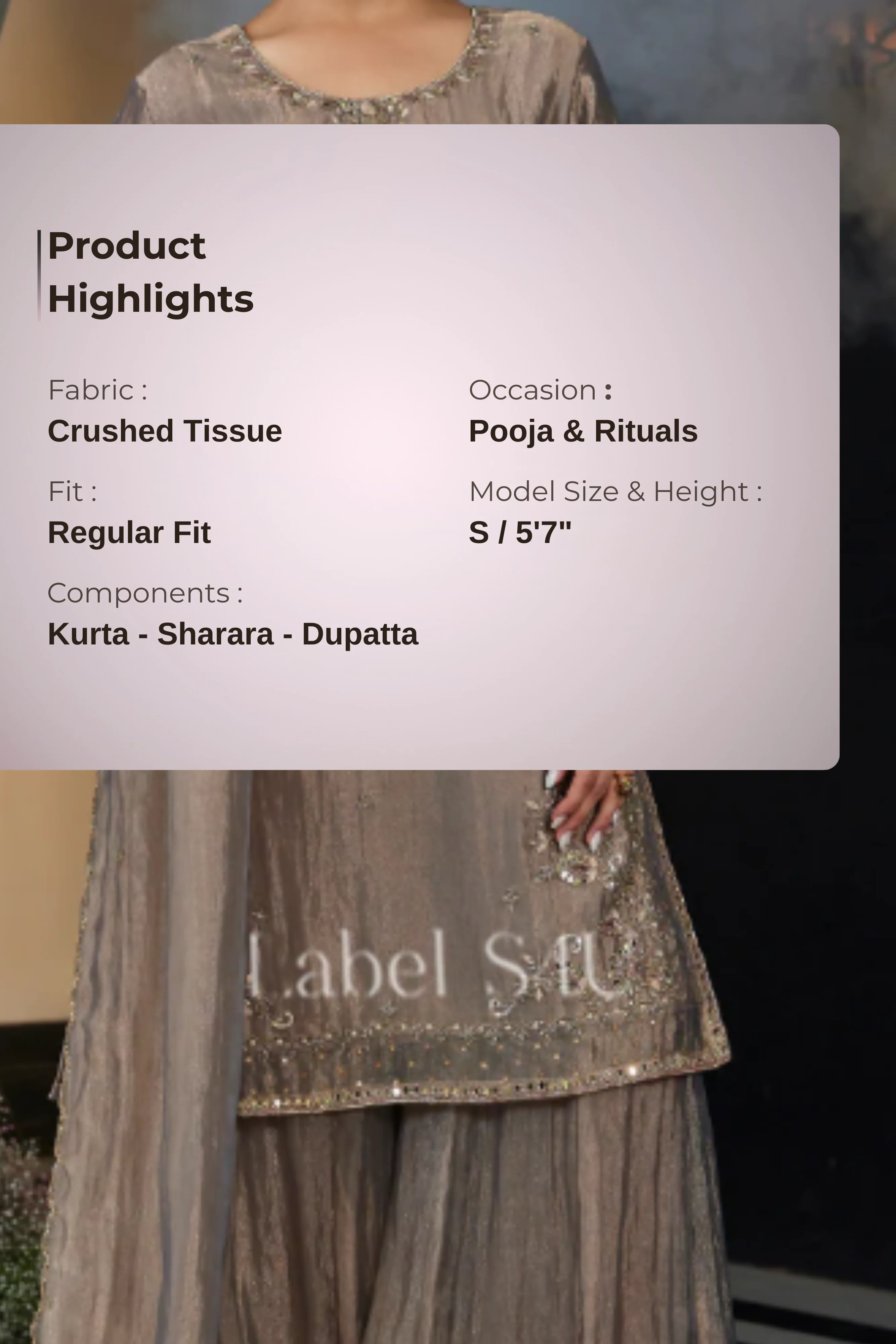 Smoky Grace-Sharara Set - Image 4