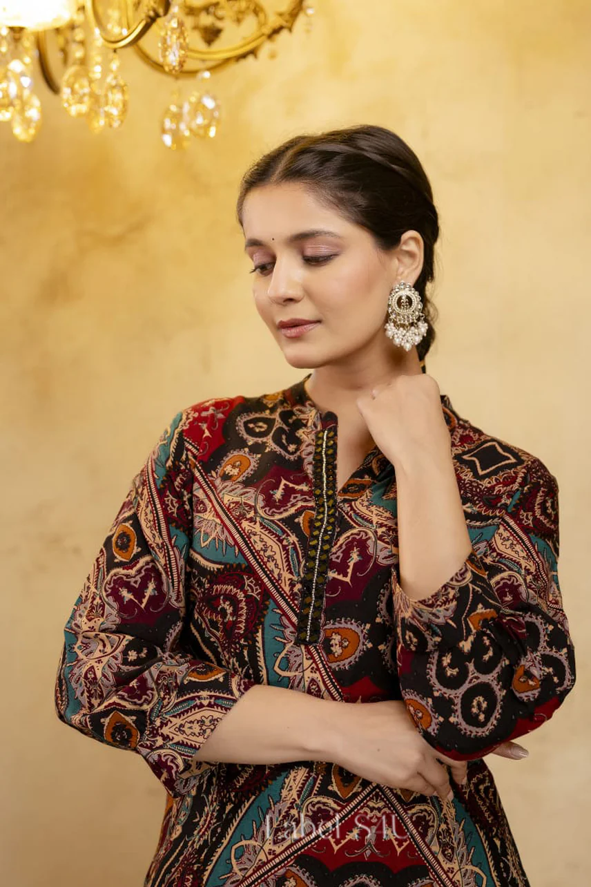 Abstract Printed-Co-ord Set - Image 2