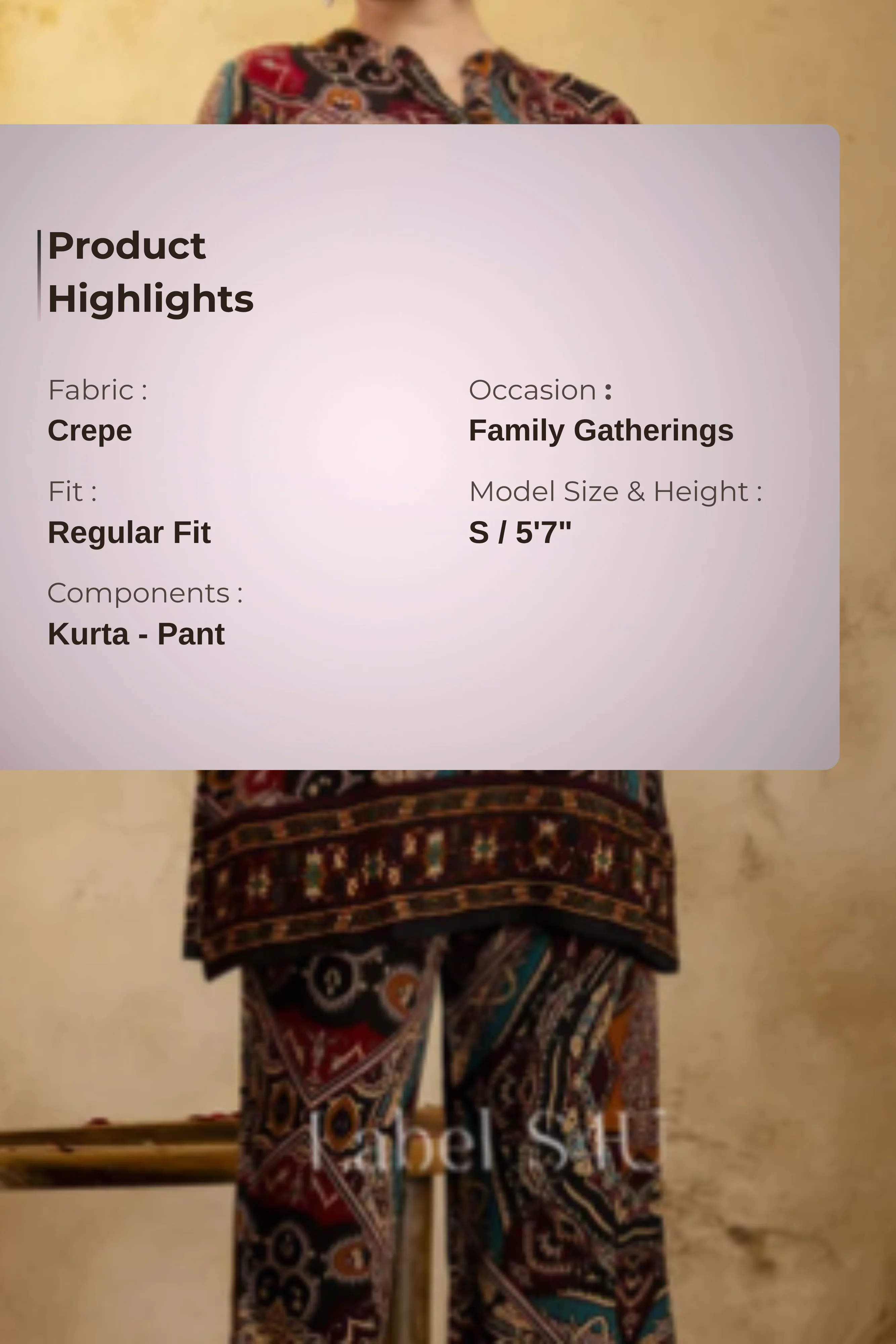 Abstract Printed-Co-ord Set - Image 4