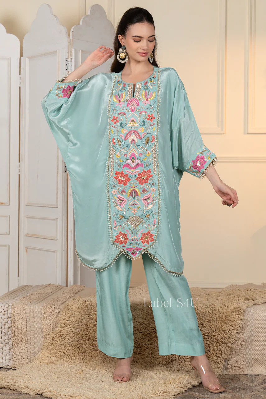 Alaya Embellished Kaftan Co-ord Set