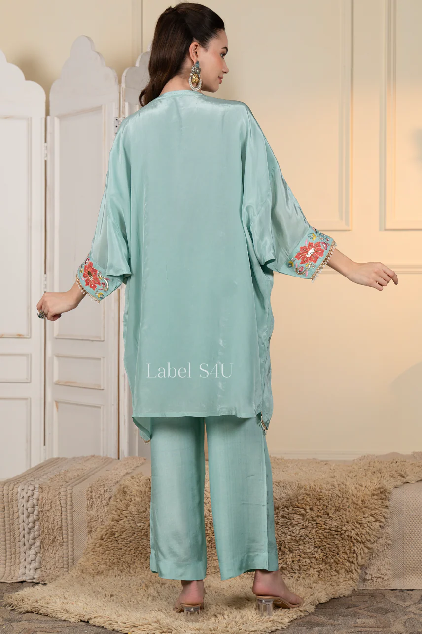 Alaya Embellished Kaftan Co-ord Set - Image 3