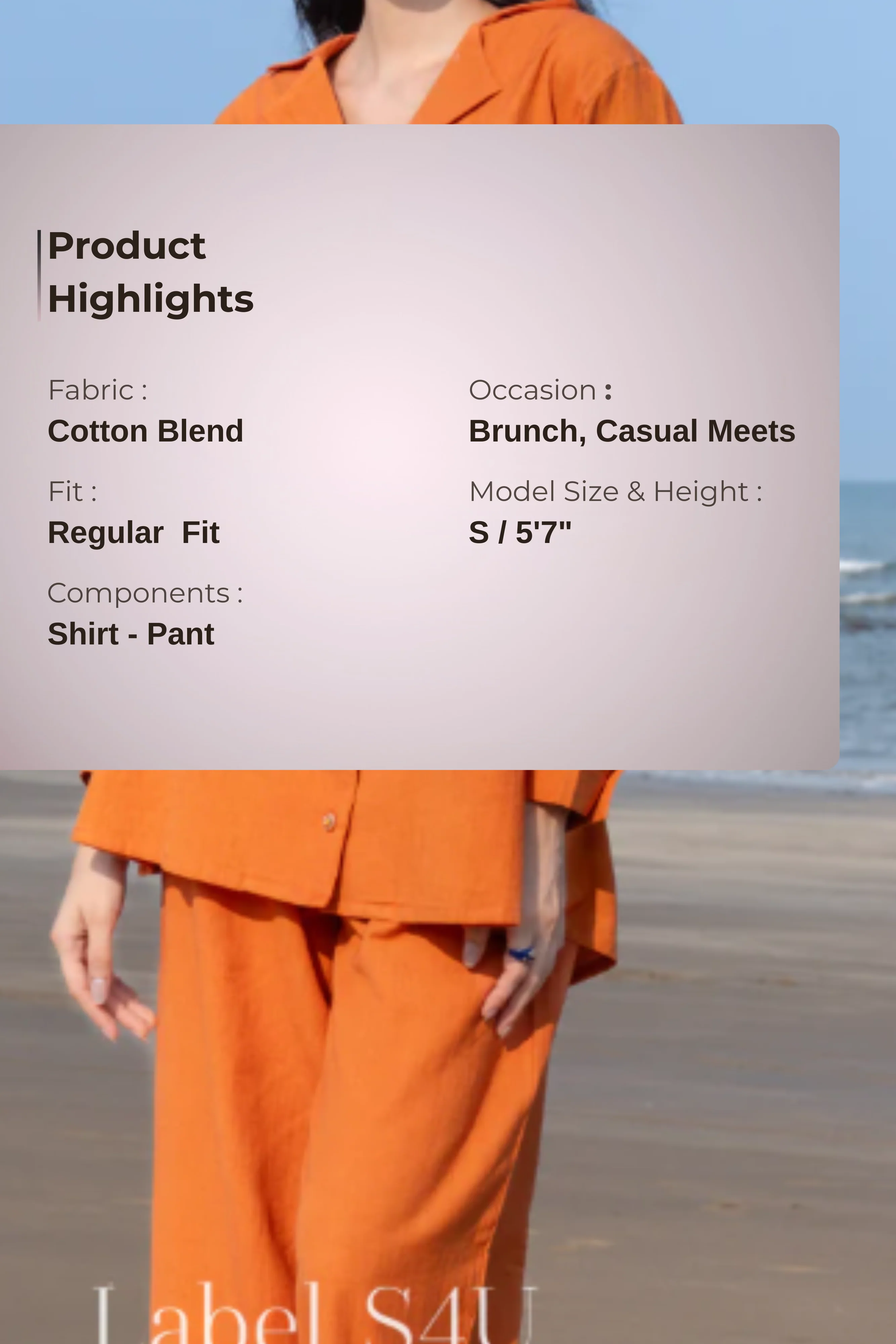 Amber Embroidered Cotton Co-ord Set - Image 6