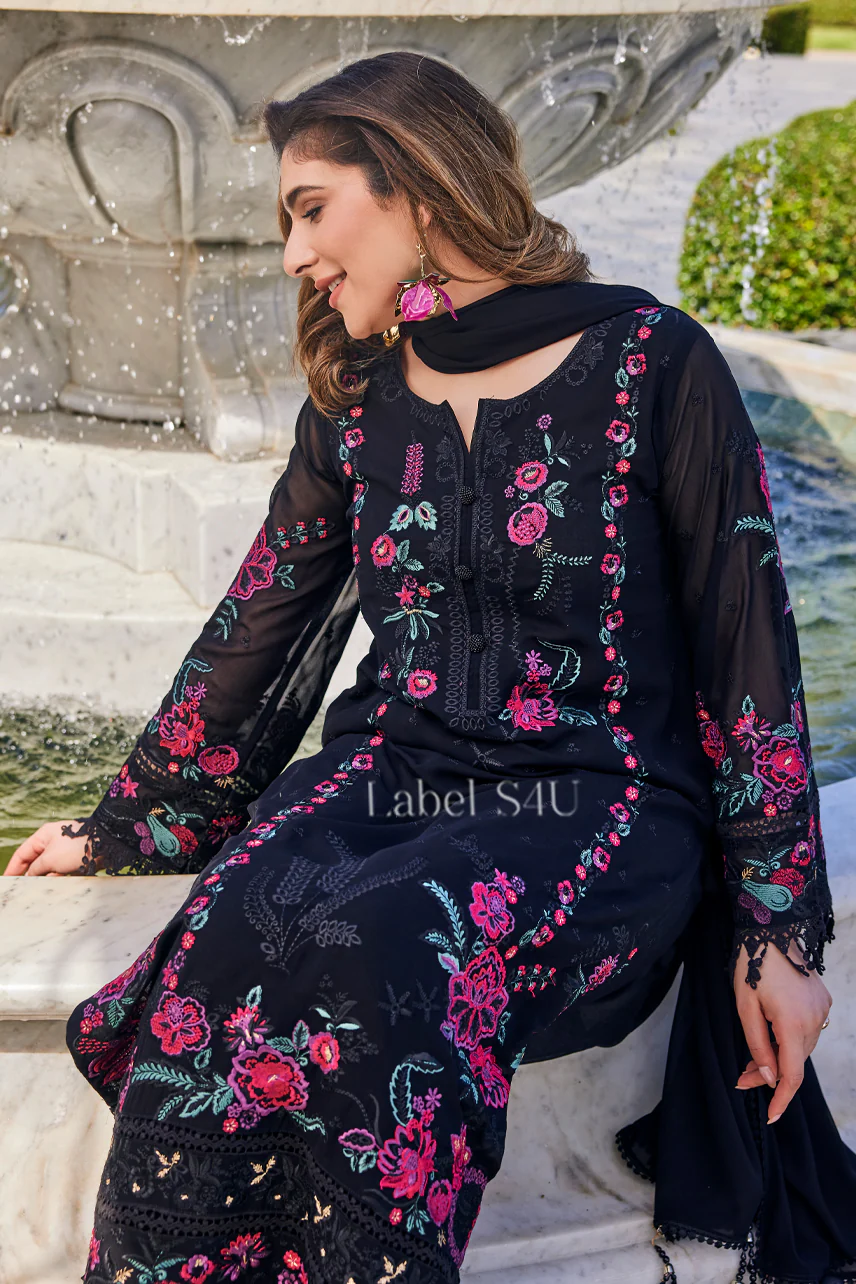 Anaya Black Embroided -Suit Set - Image 3