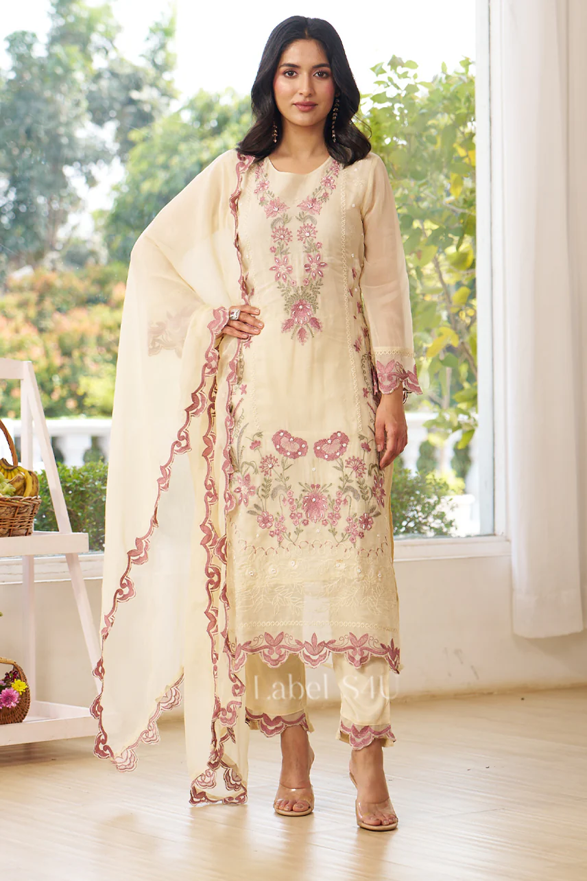 Ayesha Embroidered-Suit Set