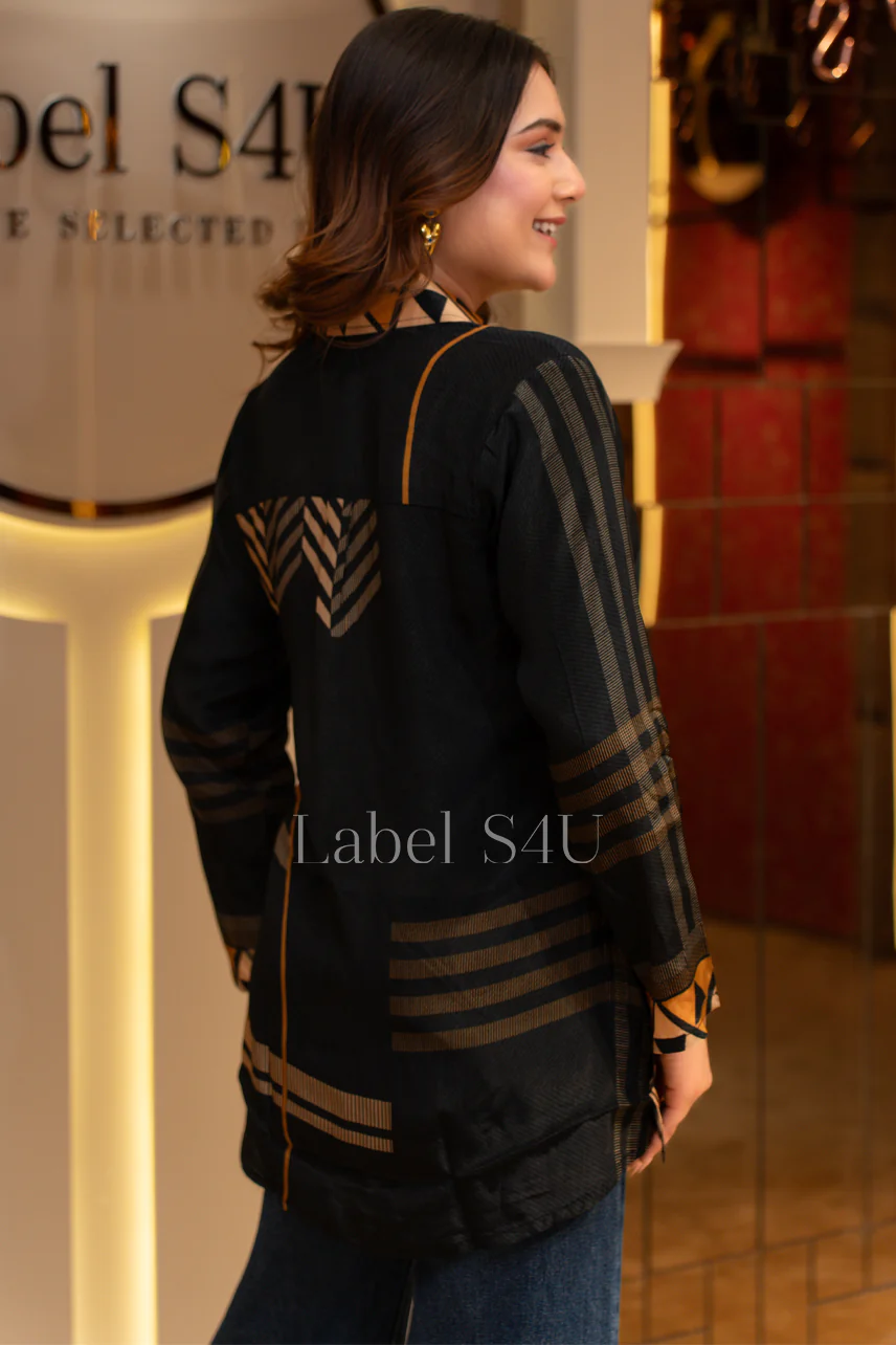 Black Edit Printed Short Top - Image 3