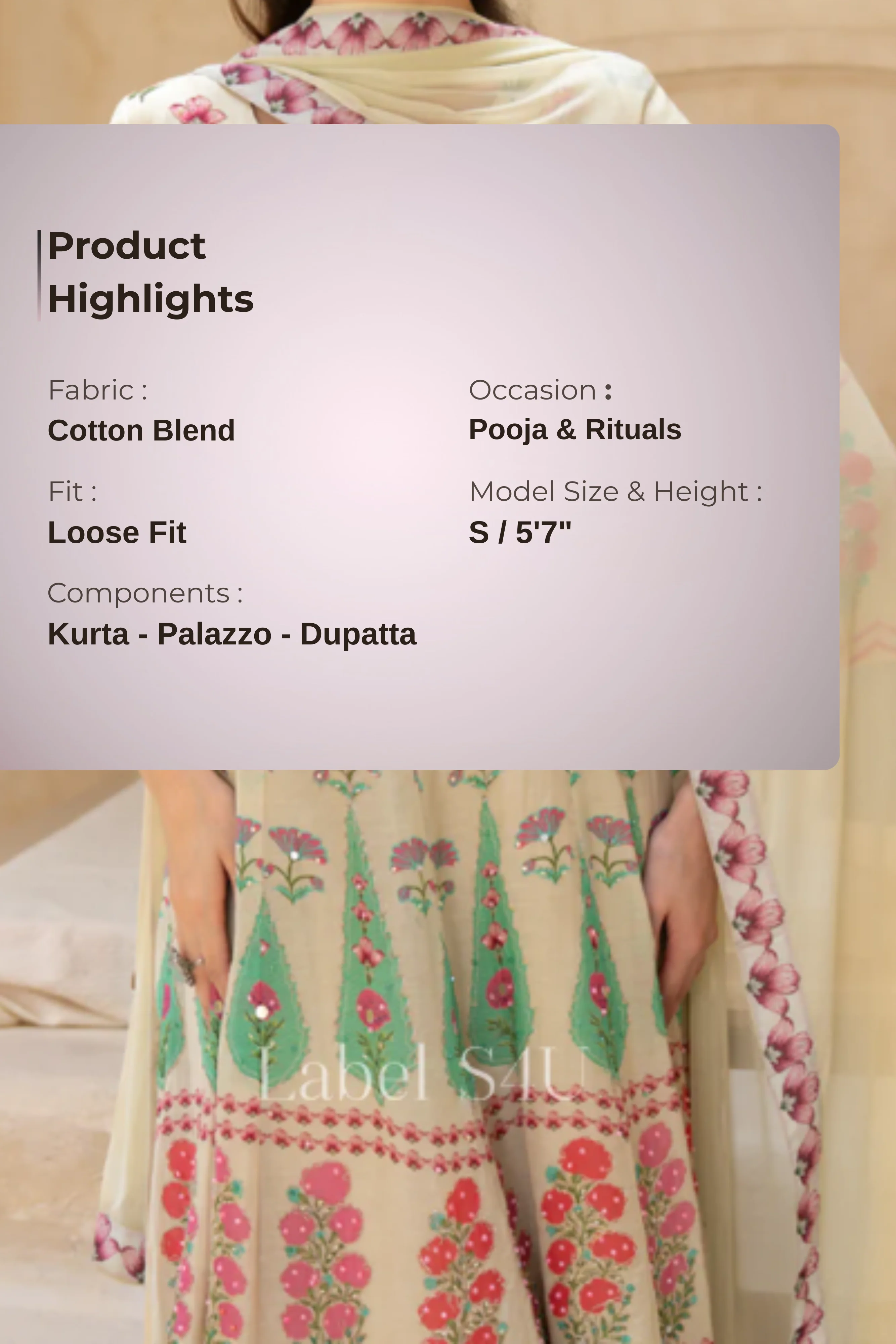 Blooming Printed Mul Anarkali Set - Image 5