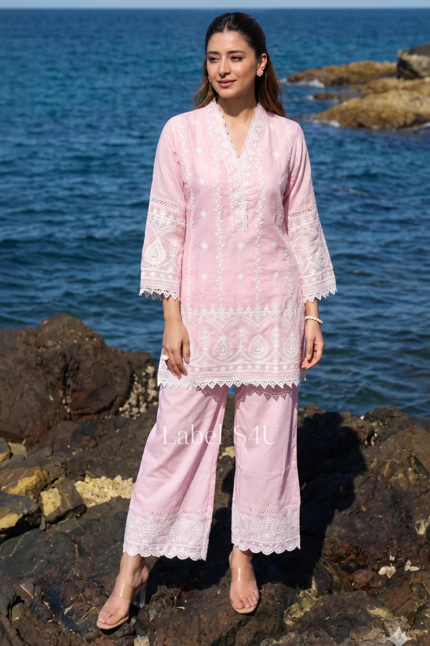 Bloomline Embroidered Cotton Co-ord Set