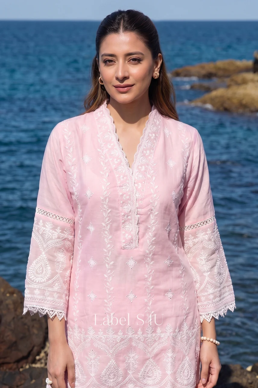 Bloomline Embroidered Cotton Co-ord Set - Image 2