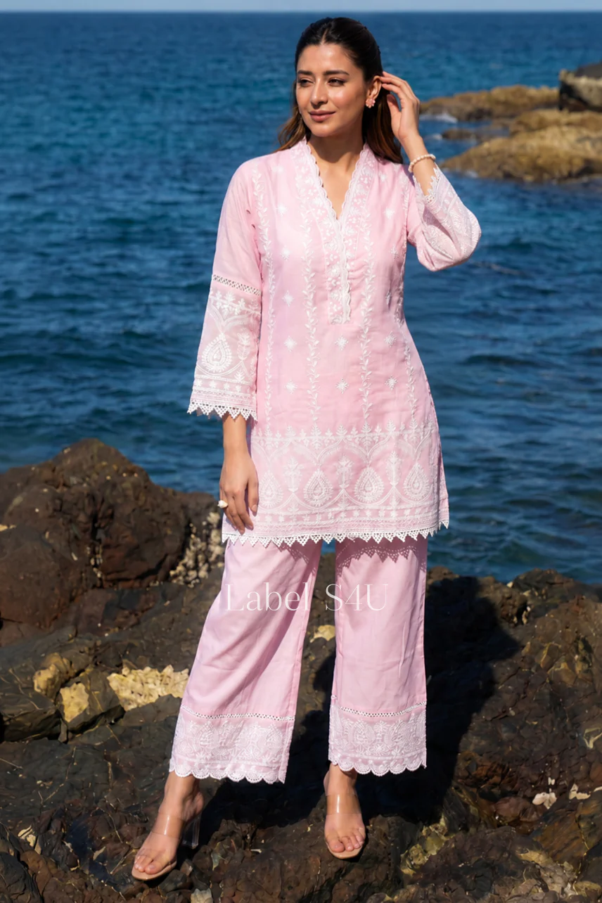 Bloomline Embroidered Cotton Co-ord Set - Image 3