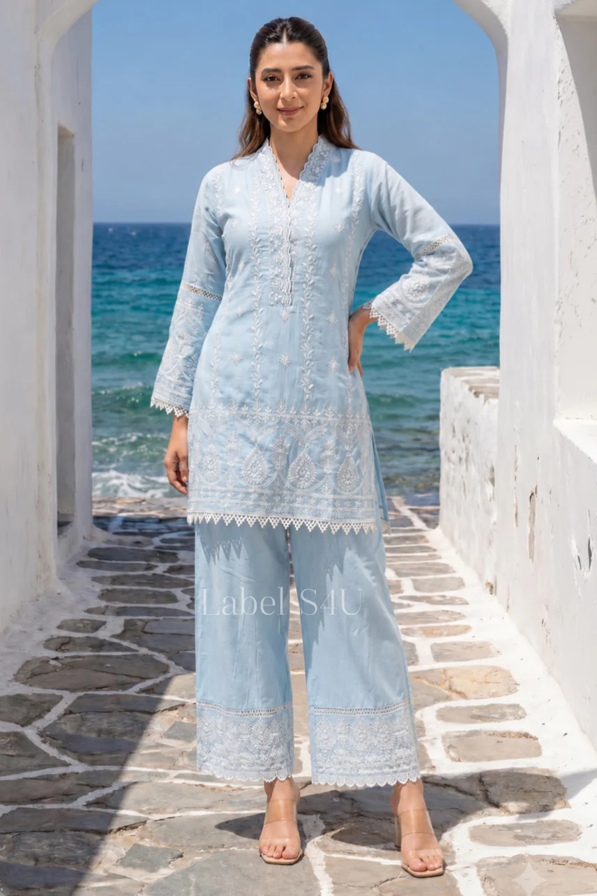 Bloomline Embroidered Cotton Co-ord Set - Image 5