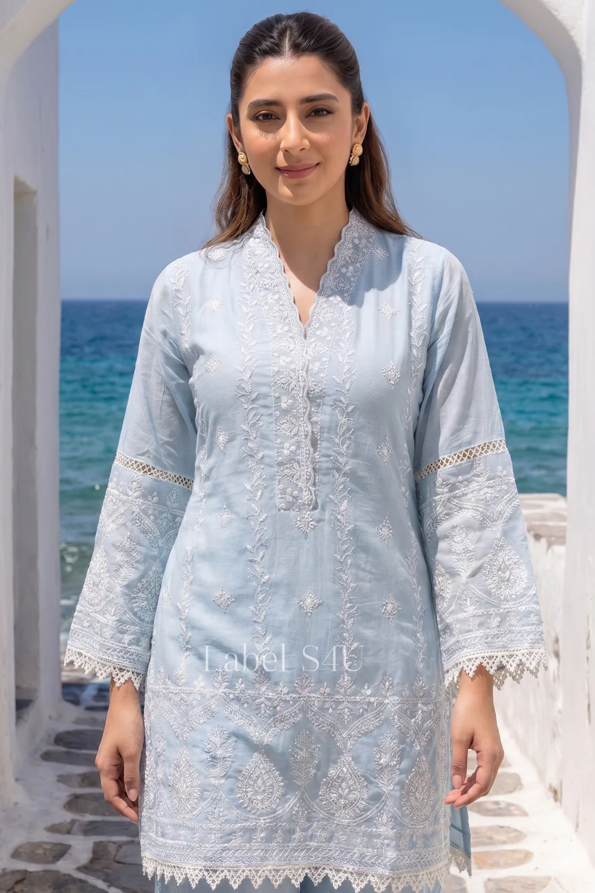 Bloomline Embroidered Cotton Co-ord Set - Image 6