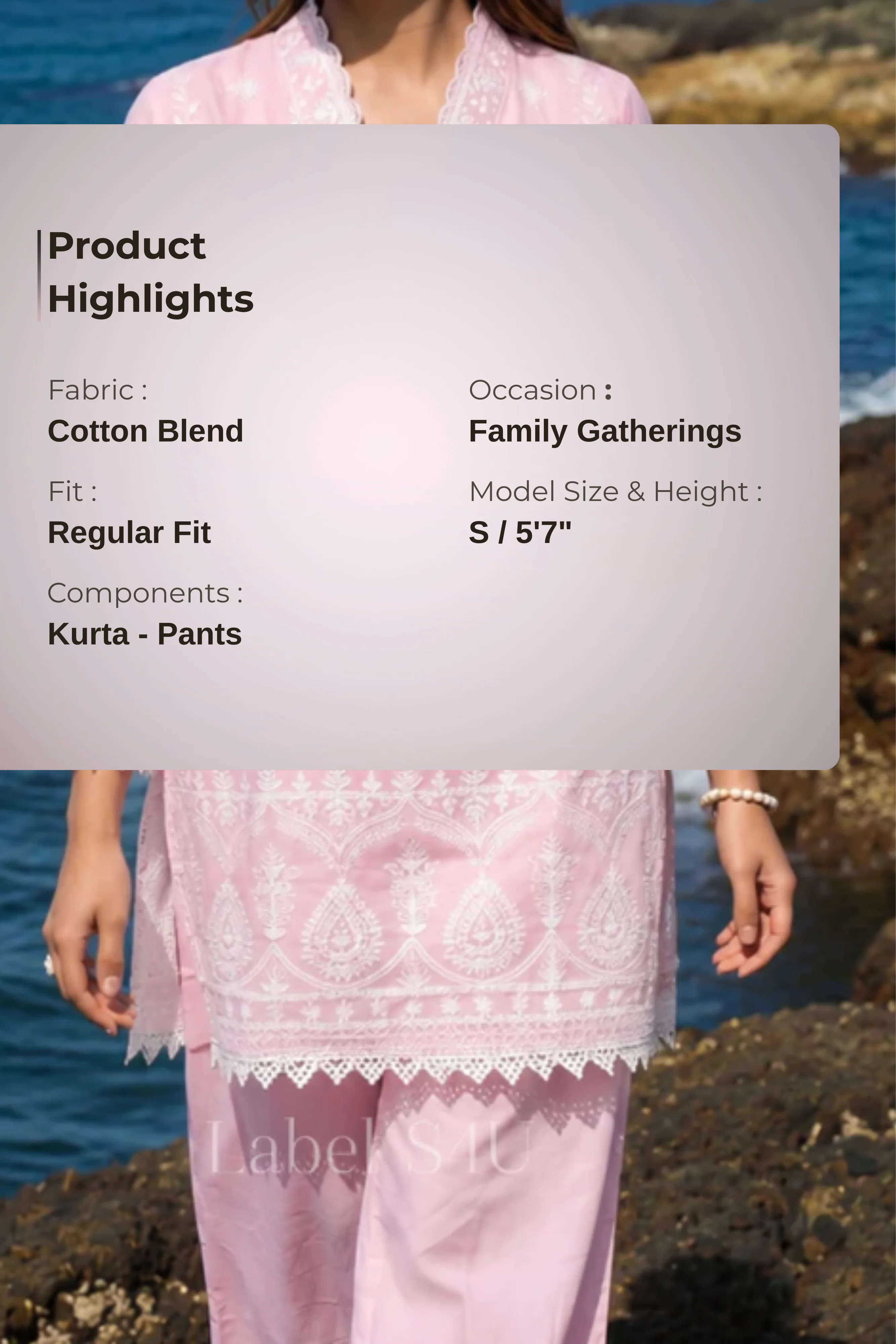 Bloomline Embroidered Cotton Co-ord Set - Image 8