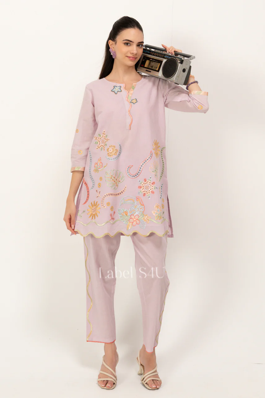 Blush Carnival Cut-work Co-ord Set