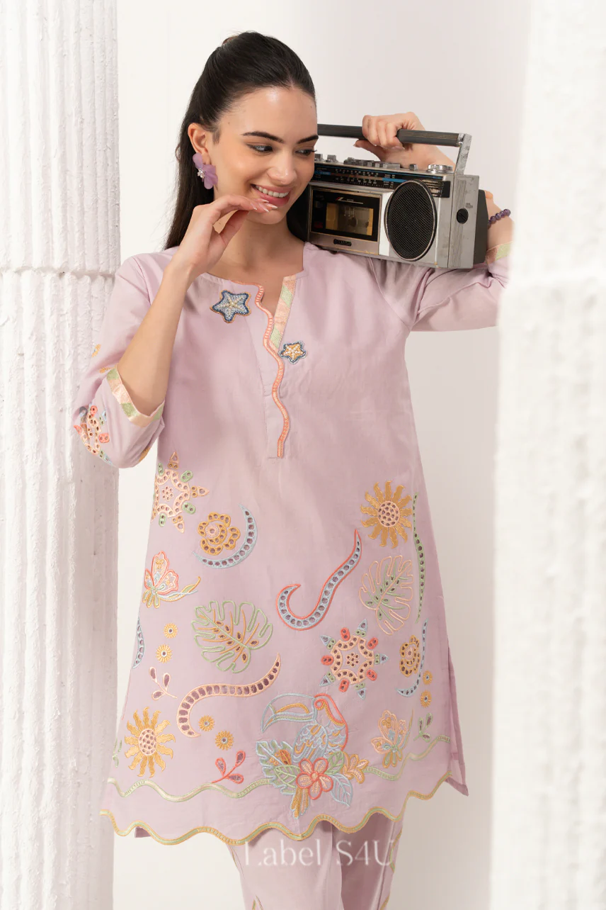 Blush Carnival Cut-work Co-ord Set - Image 2