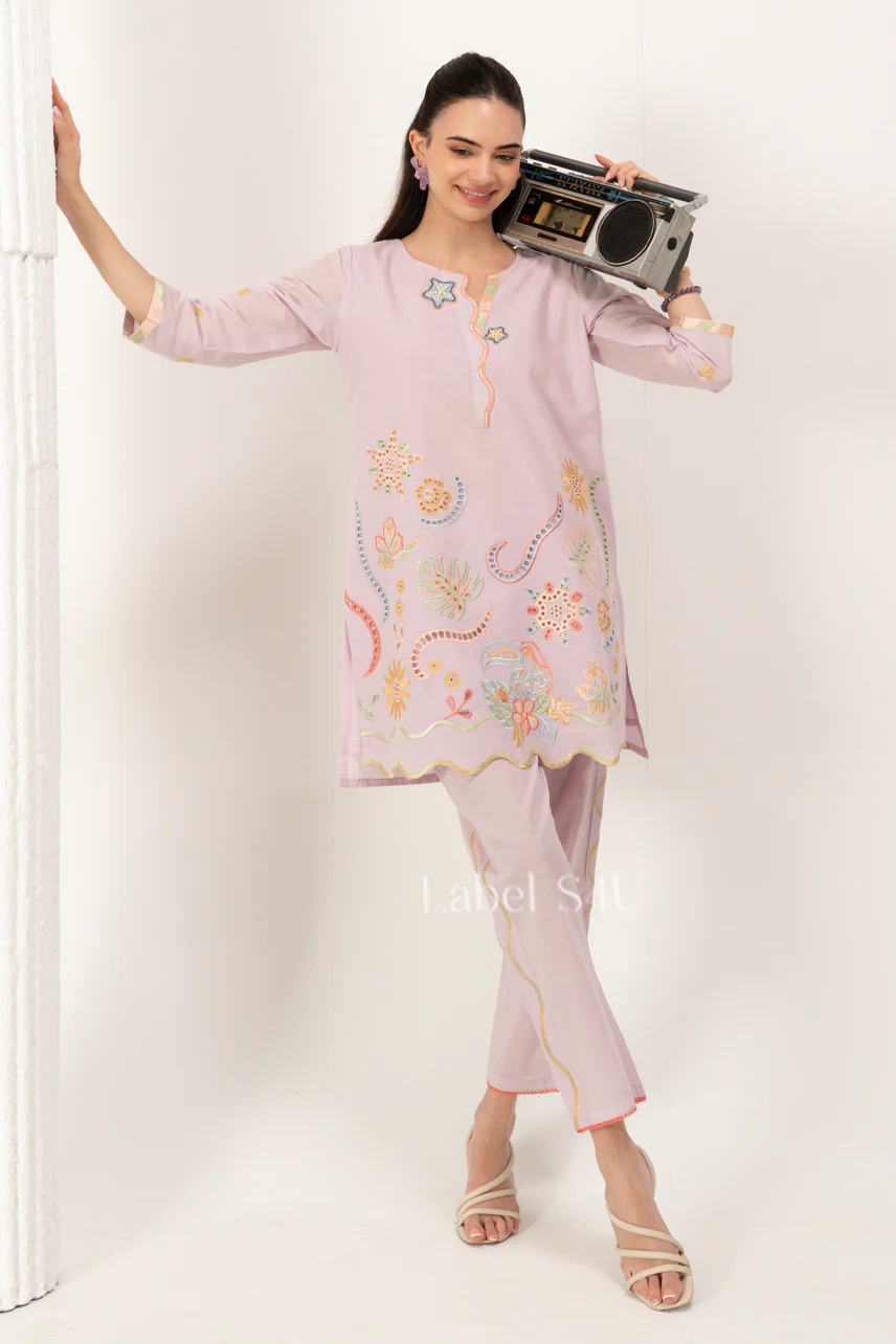 Blush Carnival Cut-work Co-ord Set - Image 3