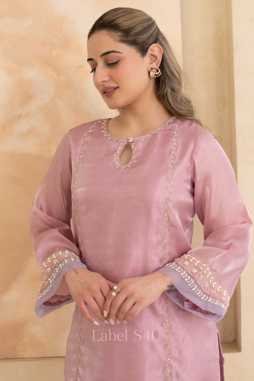 Blush Embellished Tissue Co-ord Set - Image 2
