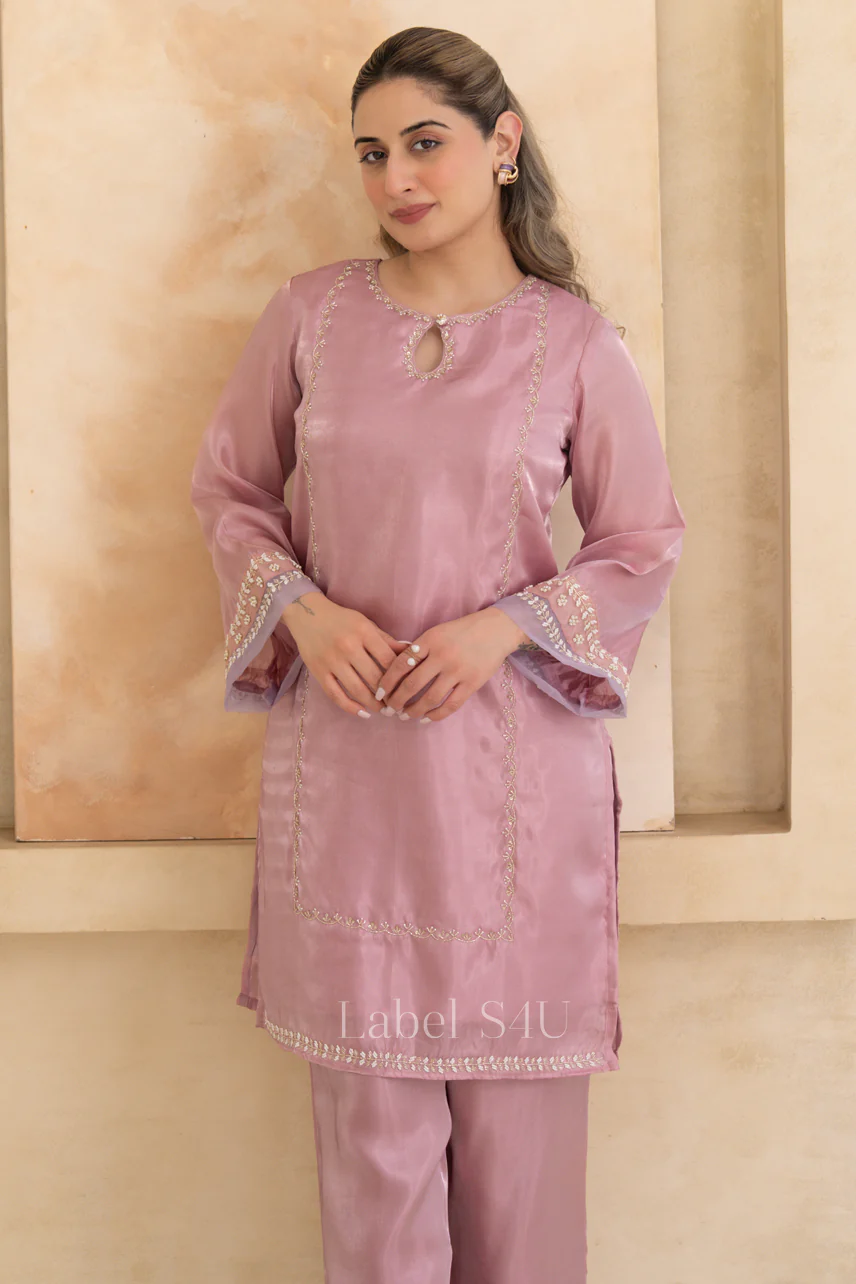 Blush Embellished Tissue Co-ord Set - Image 4