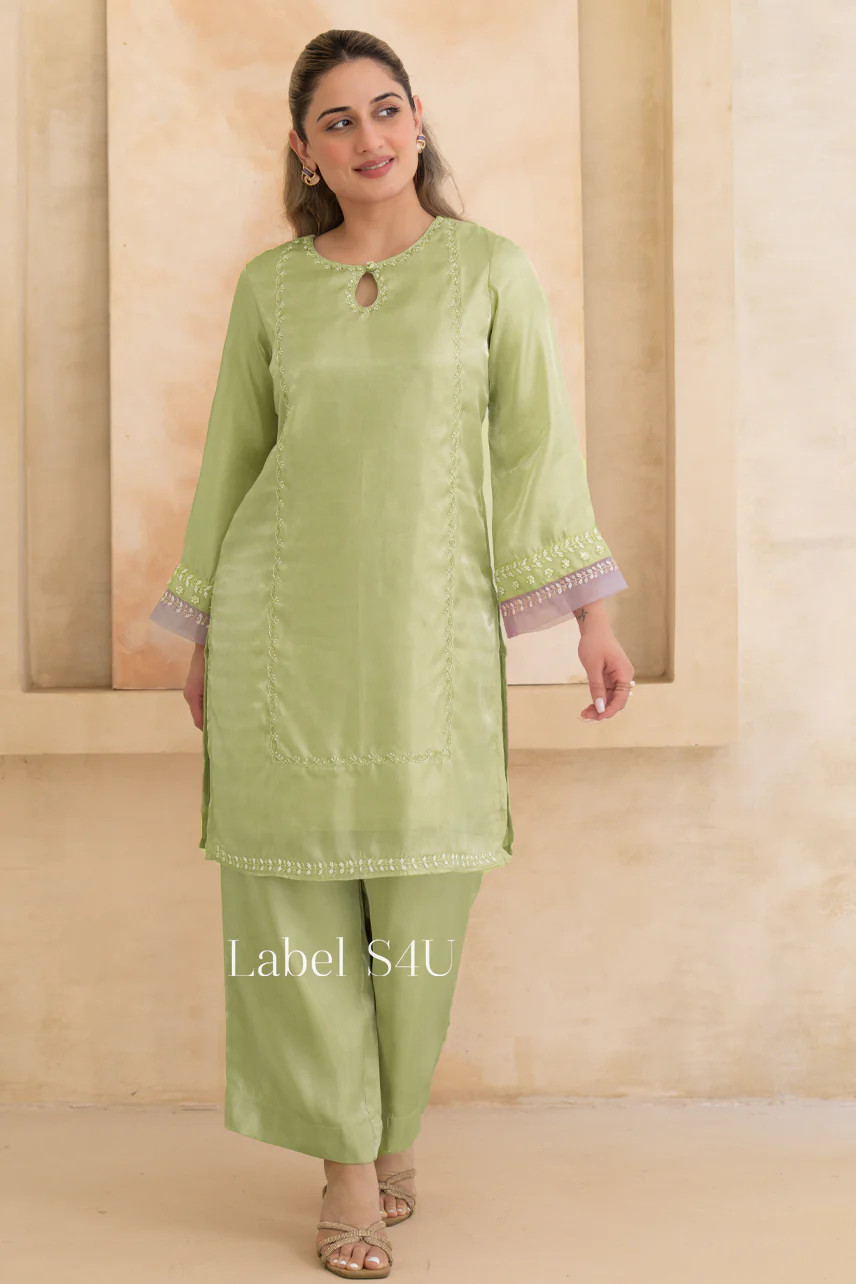 Blush Embellished Tissue Co-ord Set - Image 6
