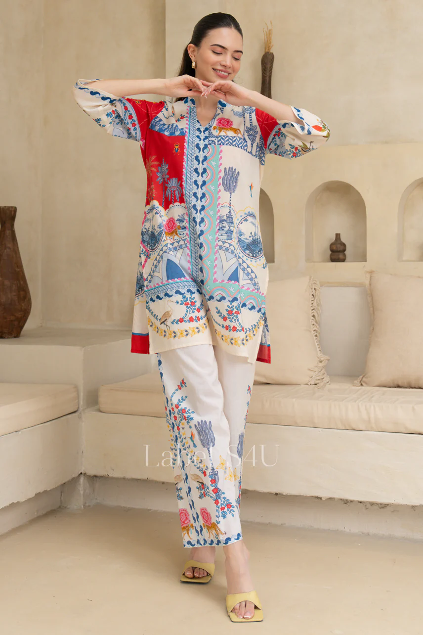 Bohemian Printed Cotton Co-ord Set - Image 3
