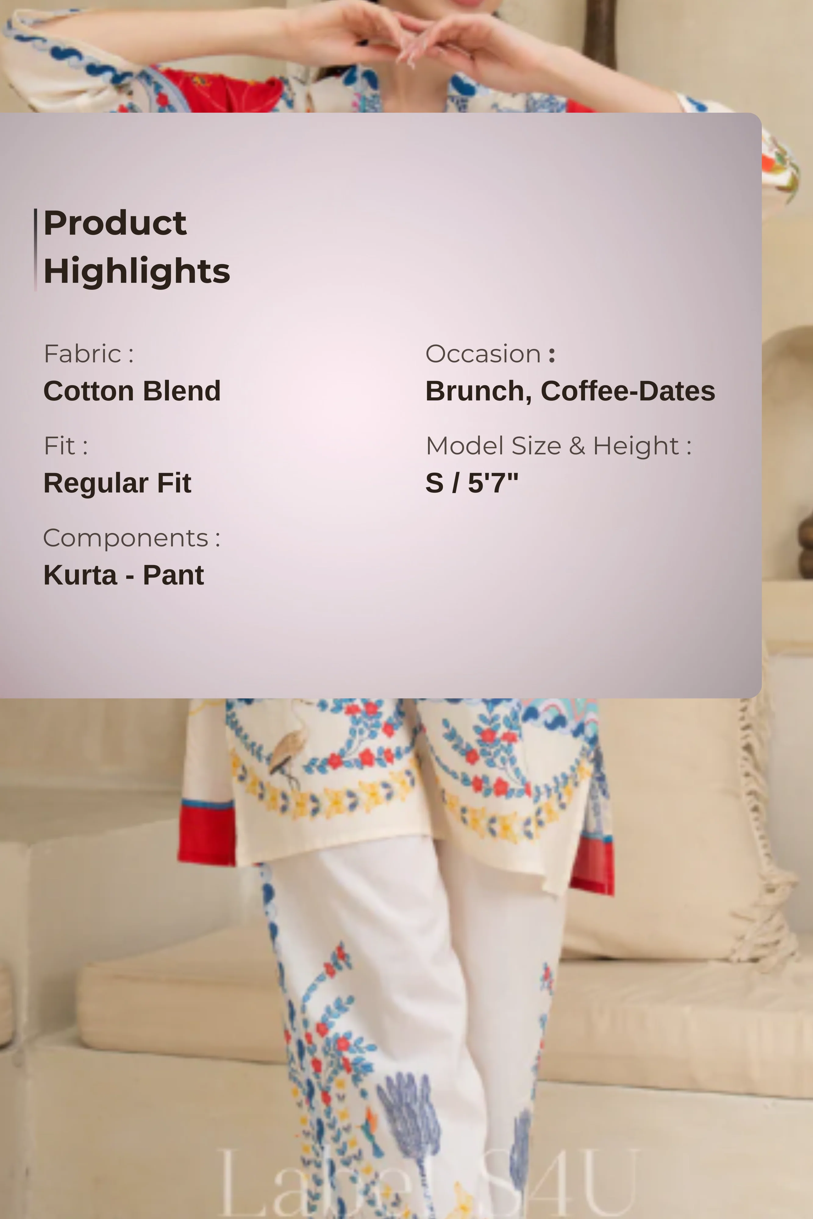 Bohemian Printed Cotton Co-ord Set - Image 4