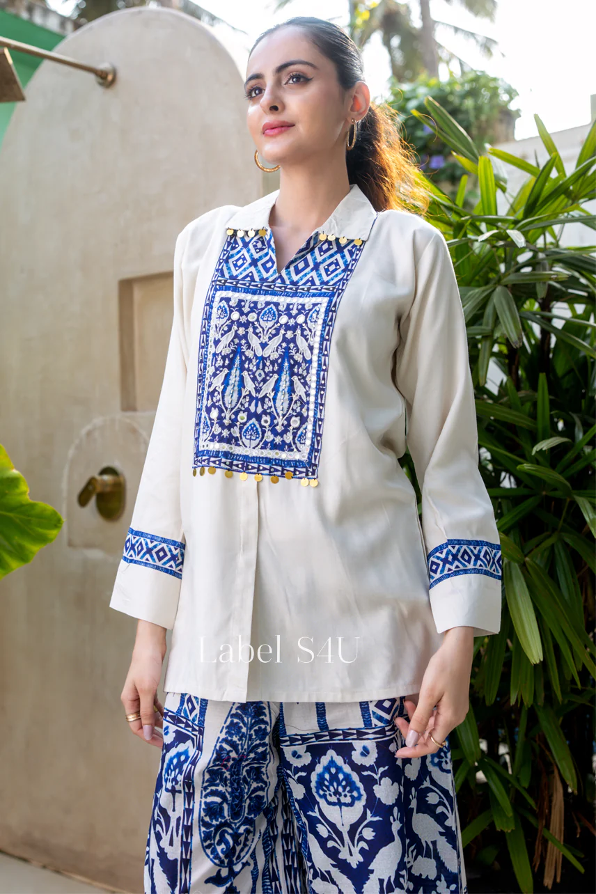 Boho Embroidered Cotton Co-ord Set - Image 4