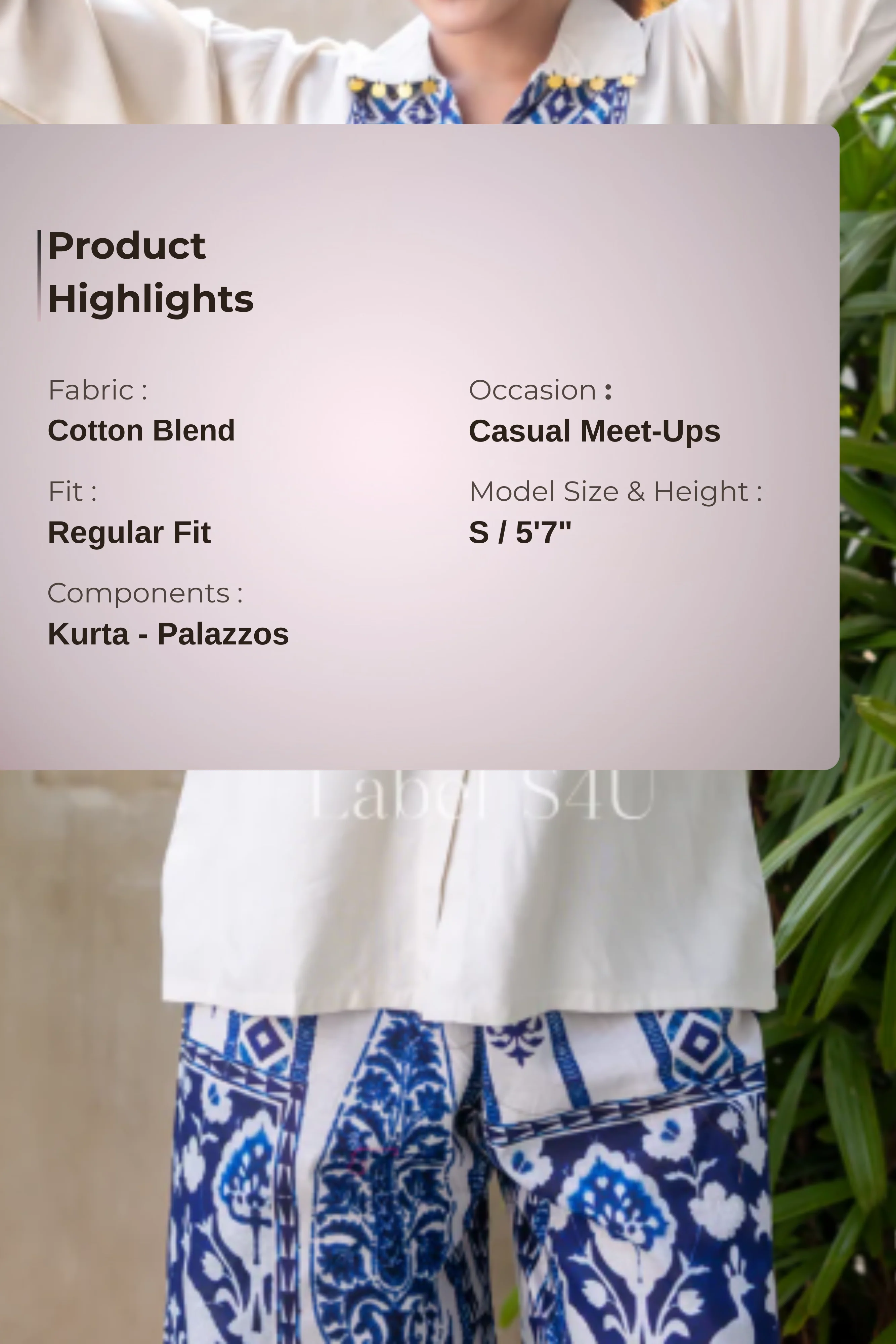 Boho Embroidered Cotton Co-ord Set - Image 5