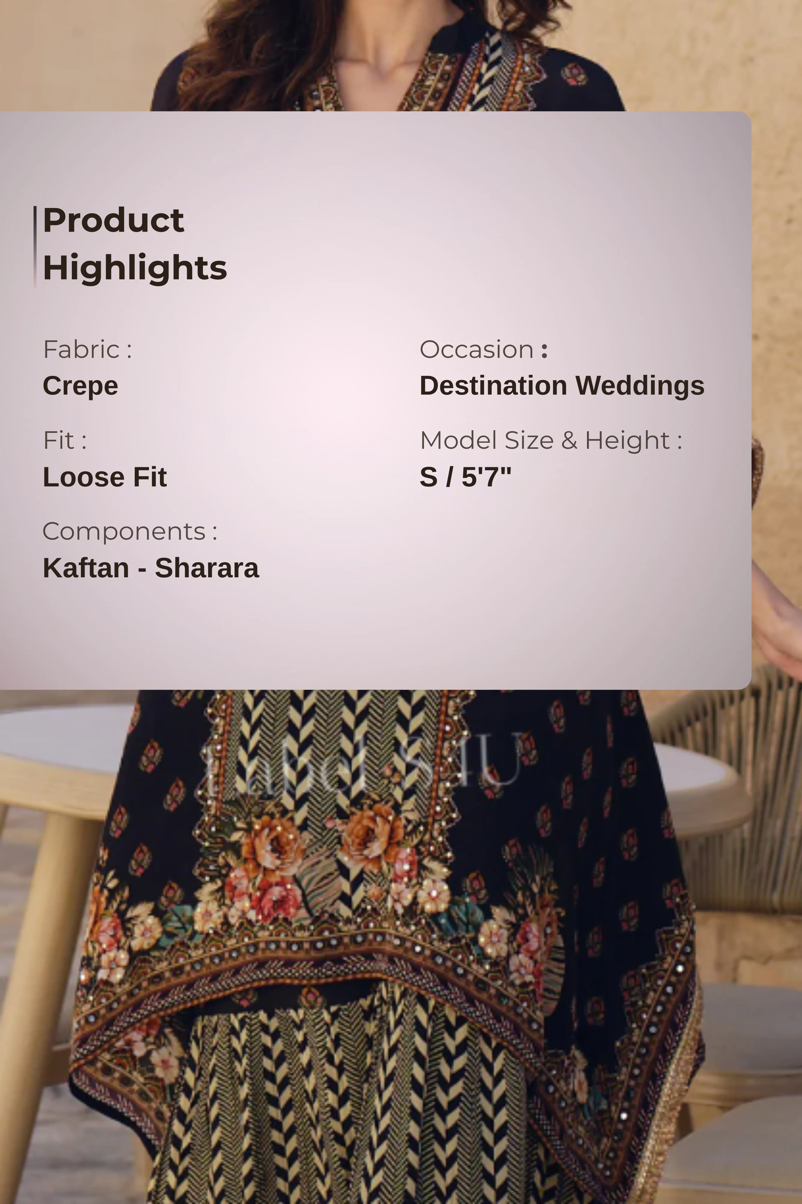 Boho Noir-Kaftan-Set - Image 4