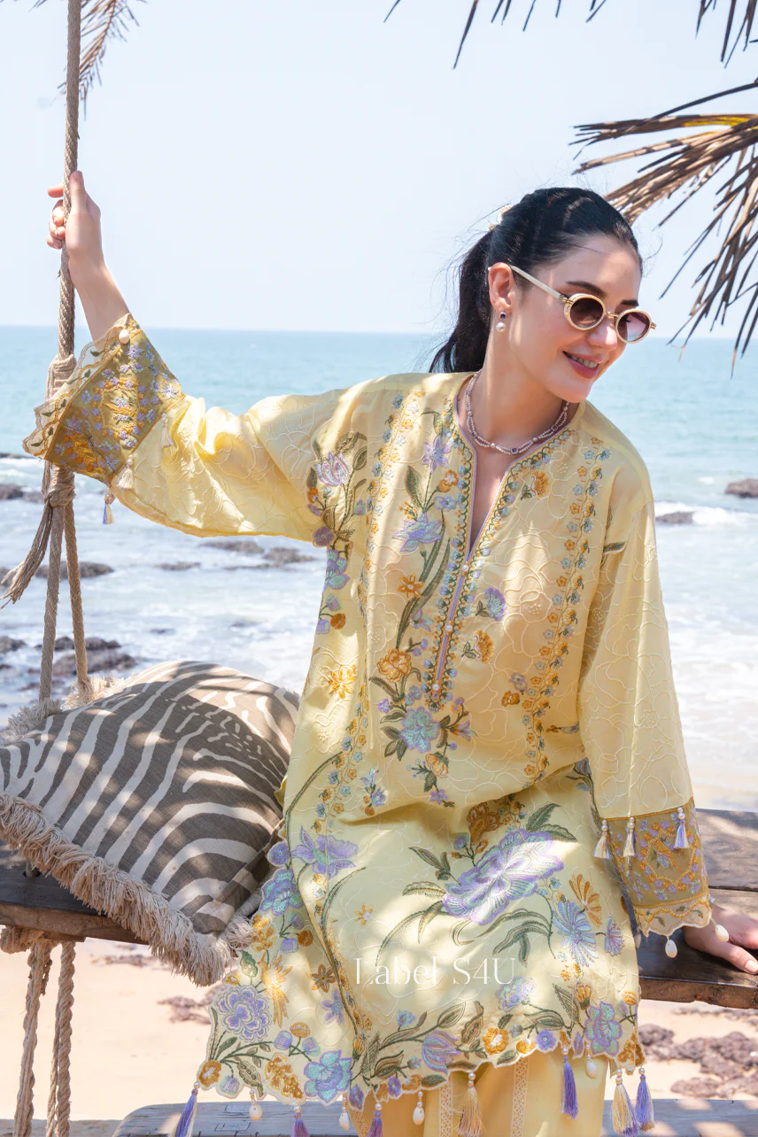 Botanical Embroidered Cotton Suit Set - Image 4
