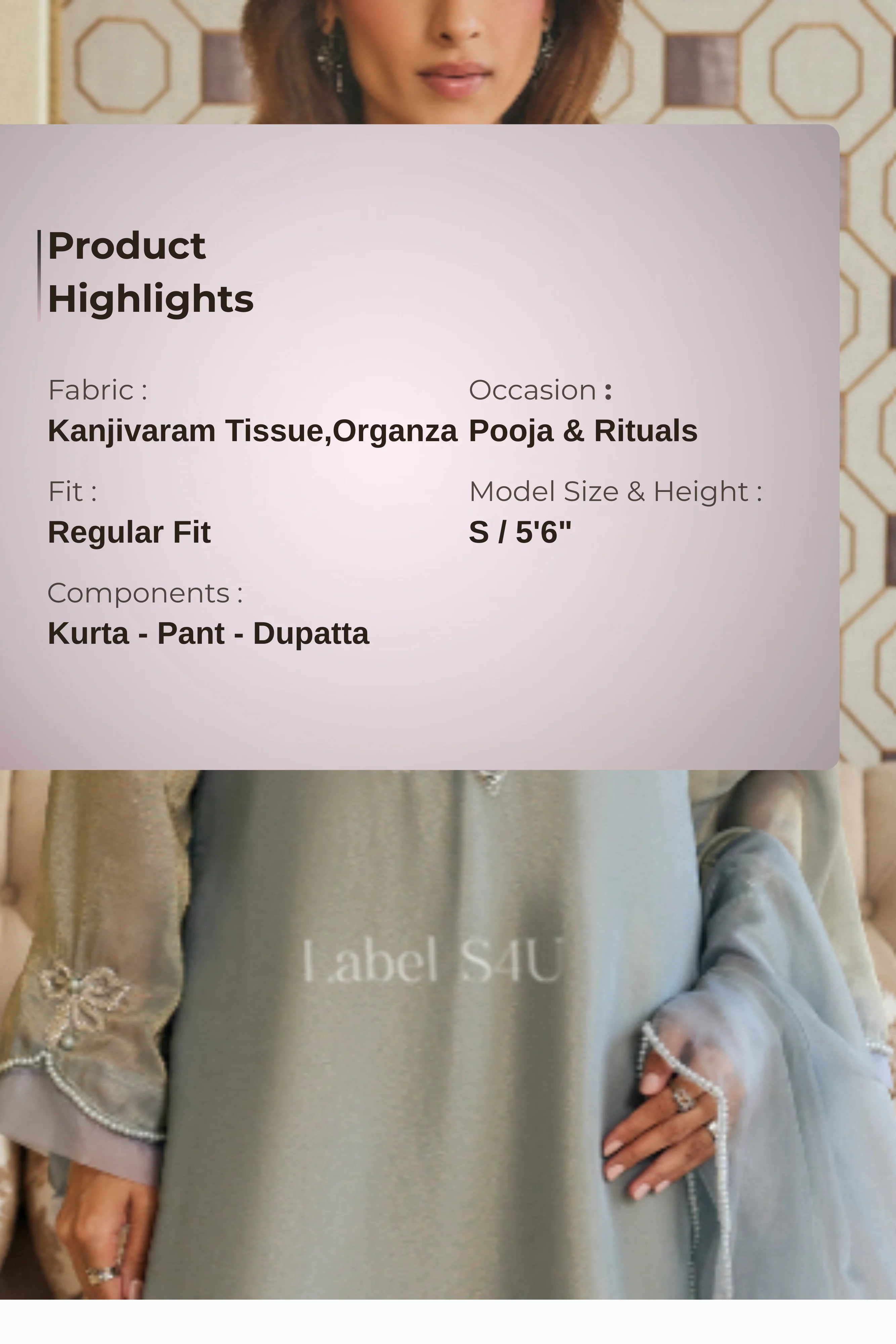 Cute Bow Handwork –Suit Set - Image 4