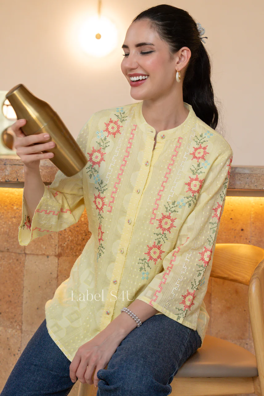 Buttercup Bloom Cotton Shirt - Image 2