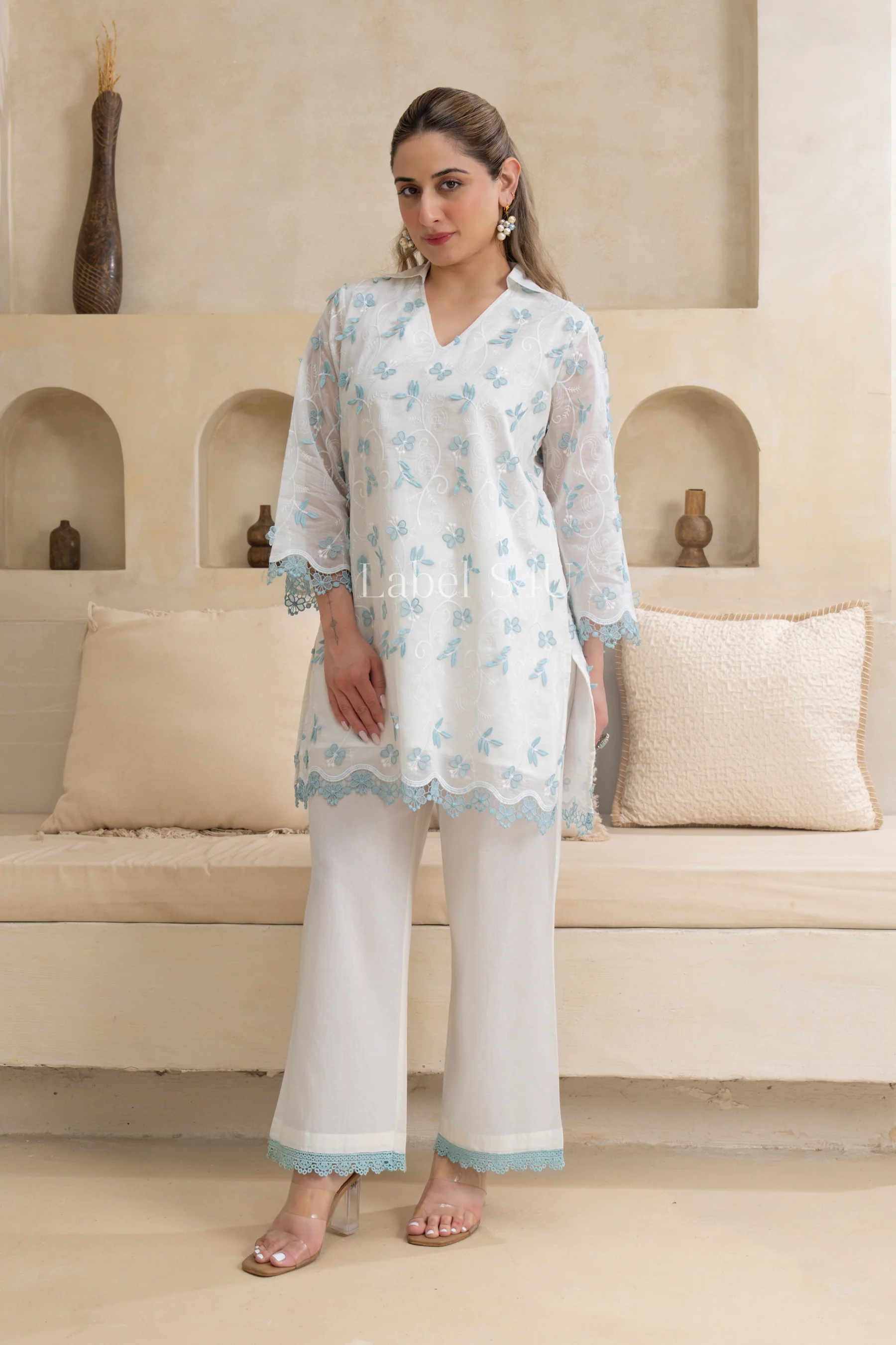 Butterfly Applique Cotton Co-ord Set