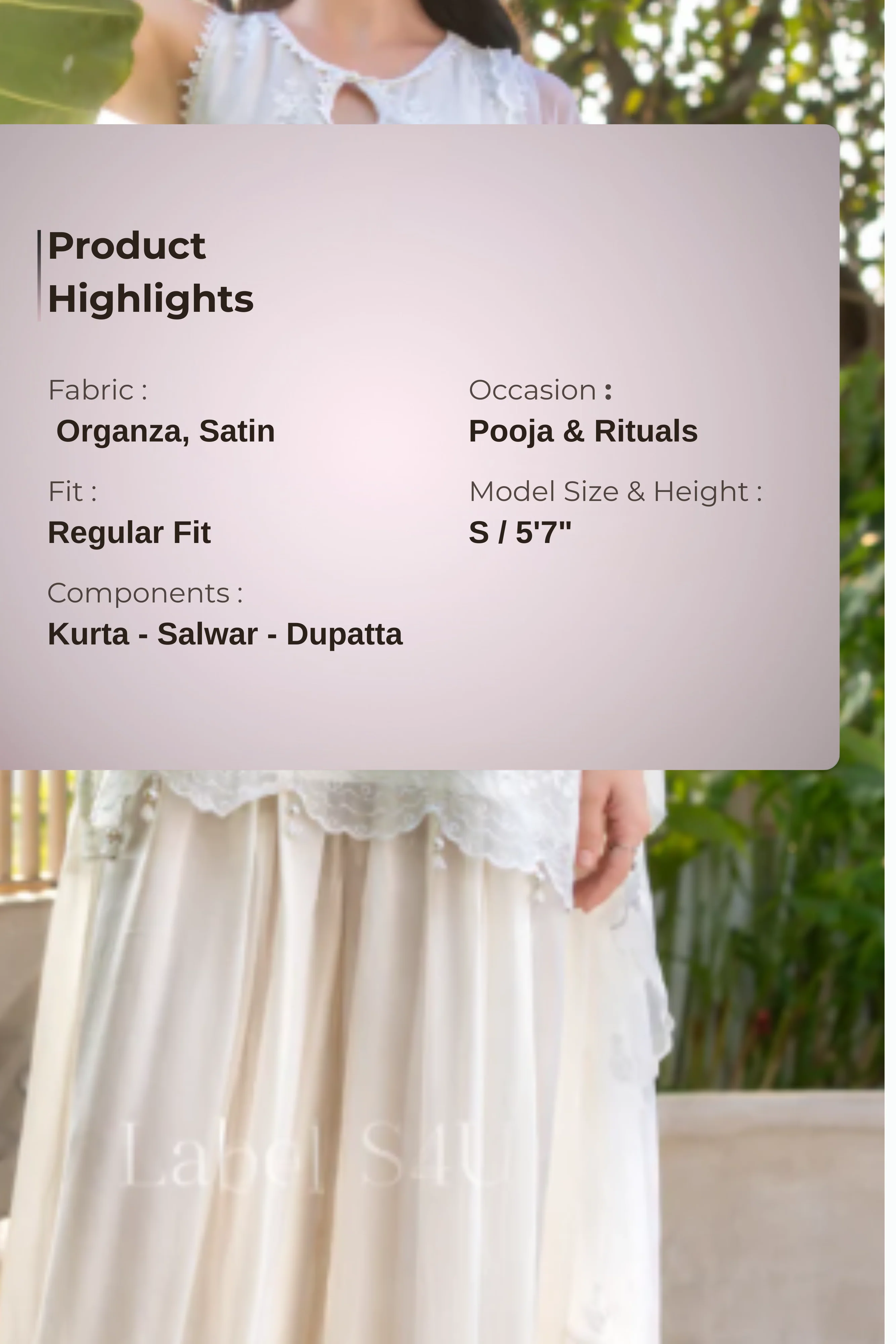 Camellia Organza Balloon Salwar Set - Image 5