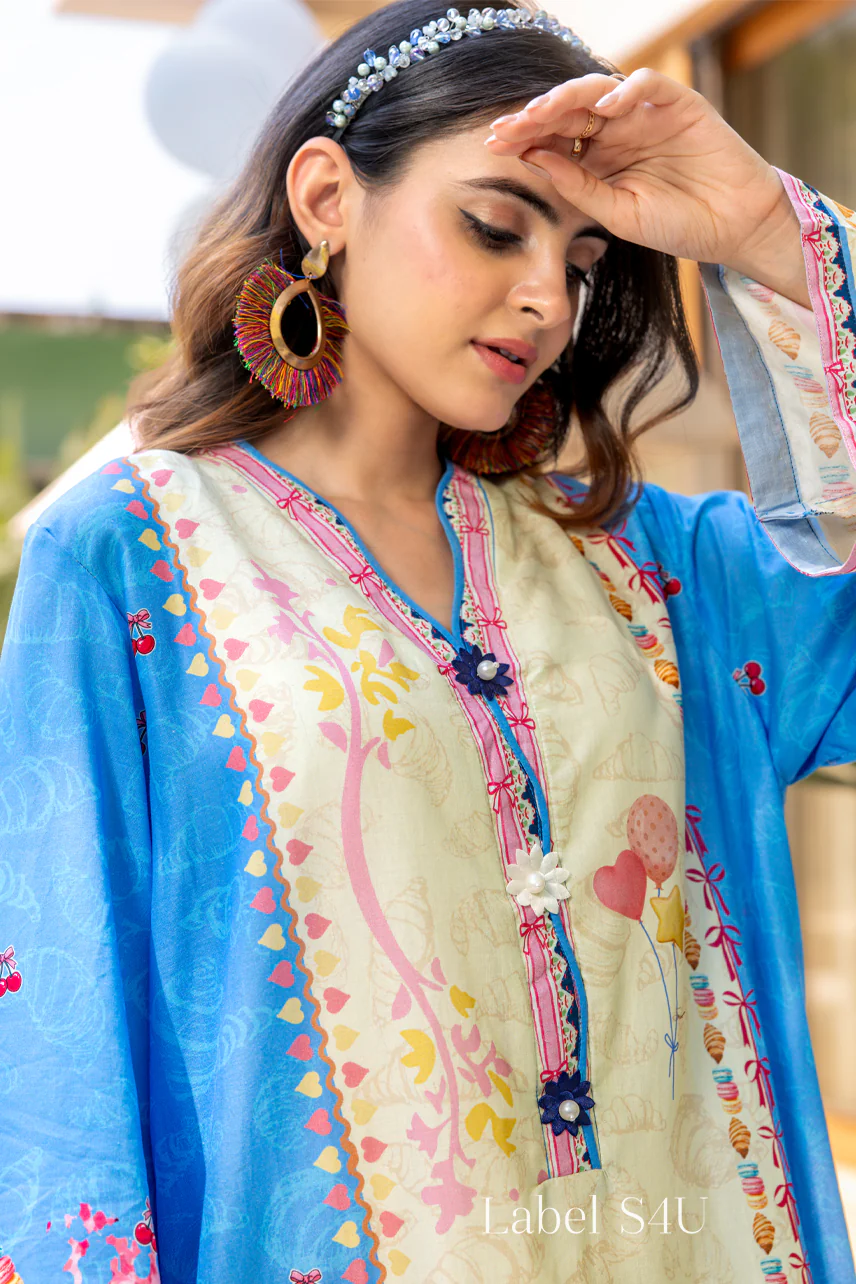 Carnival Cotton Blend Kaftan Set - Image 2