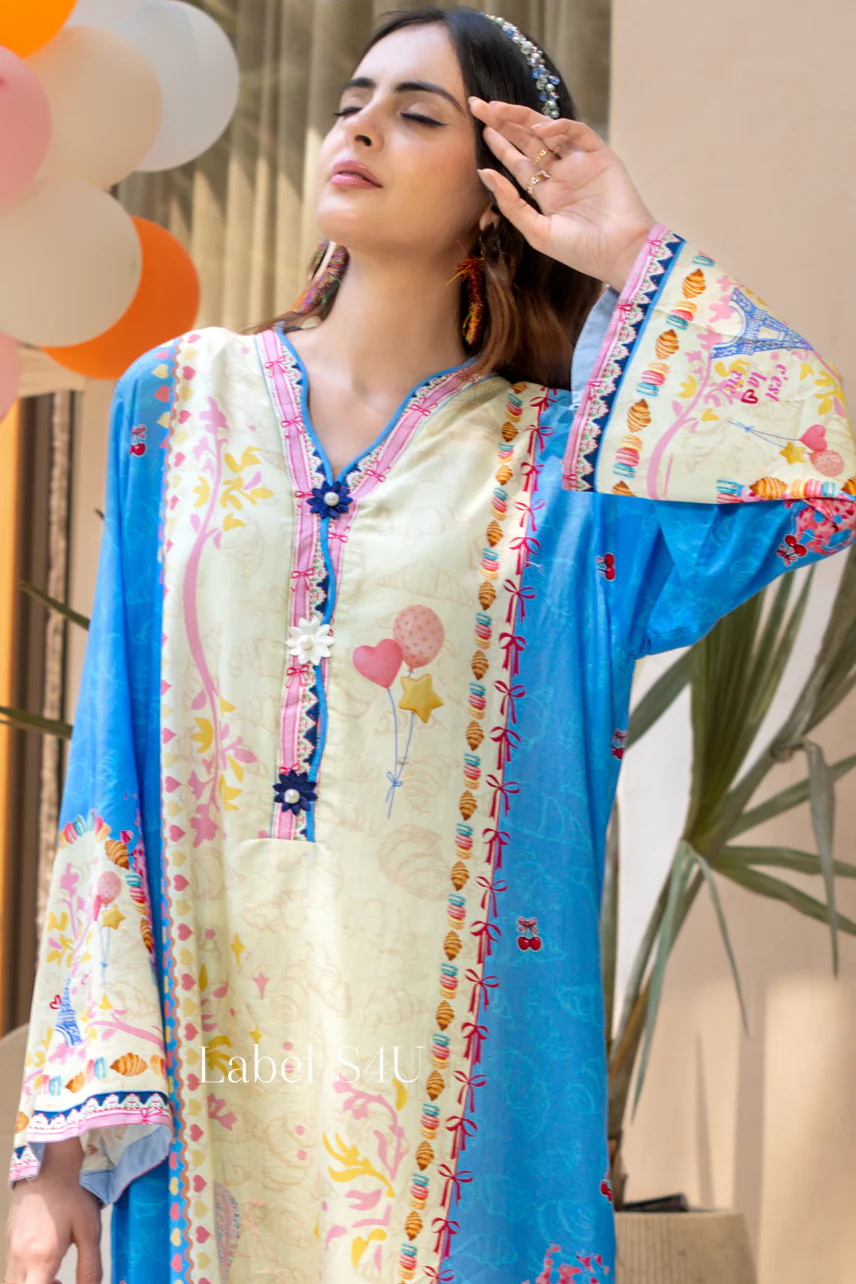 Carnival Cotton Blend Kaftan Set - Image 4