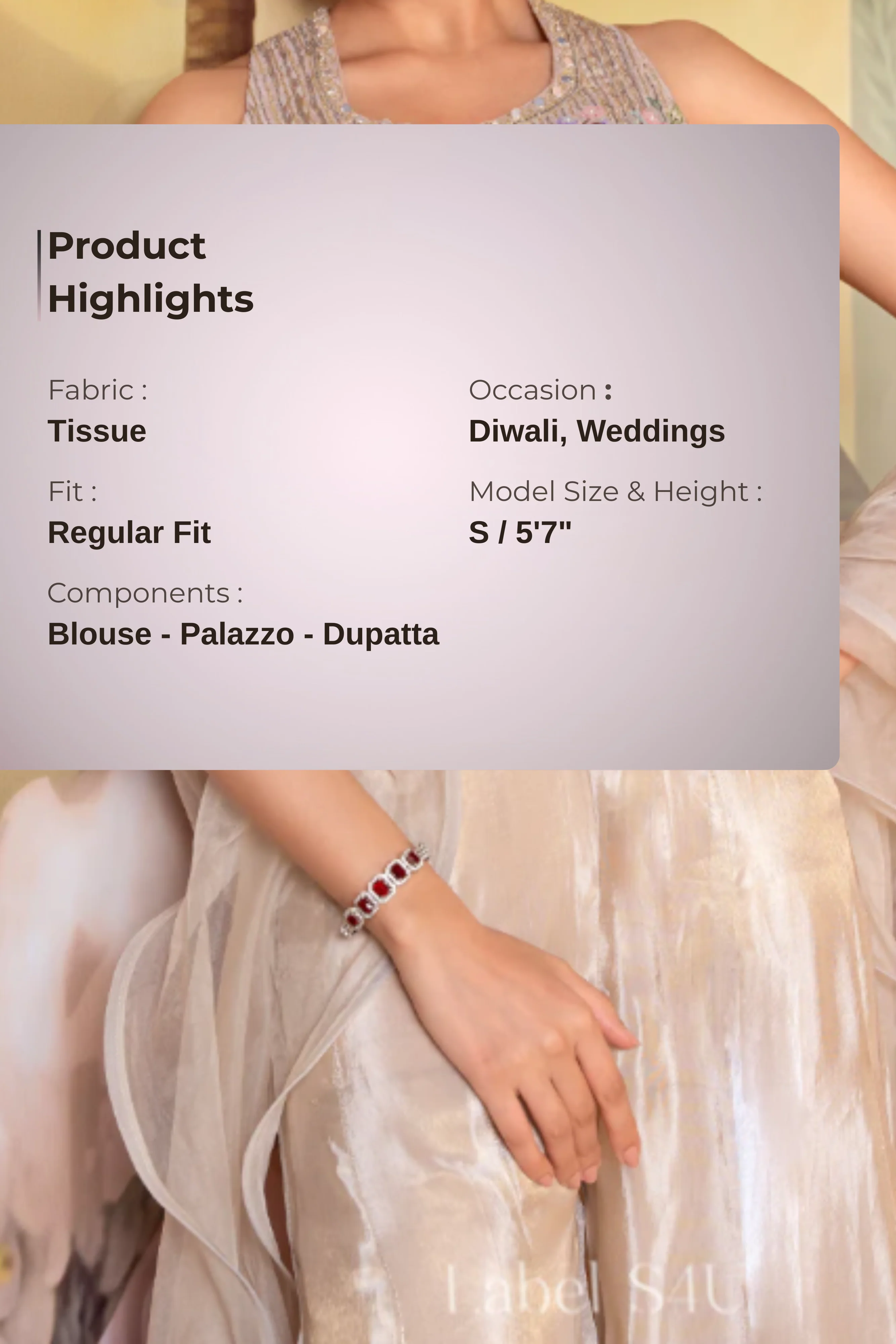 Champagne Glow-Palazzo Set - Image 4