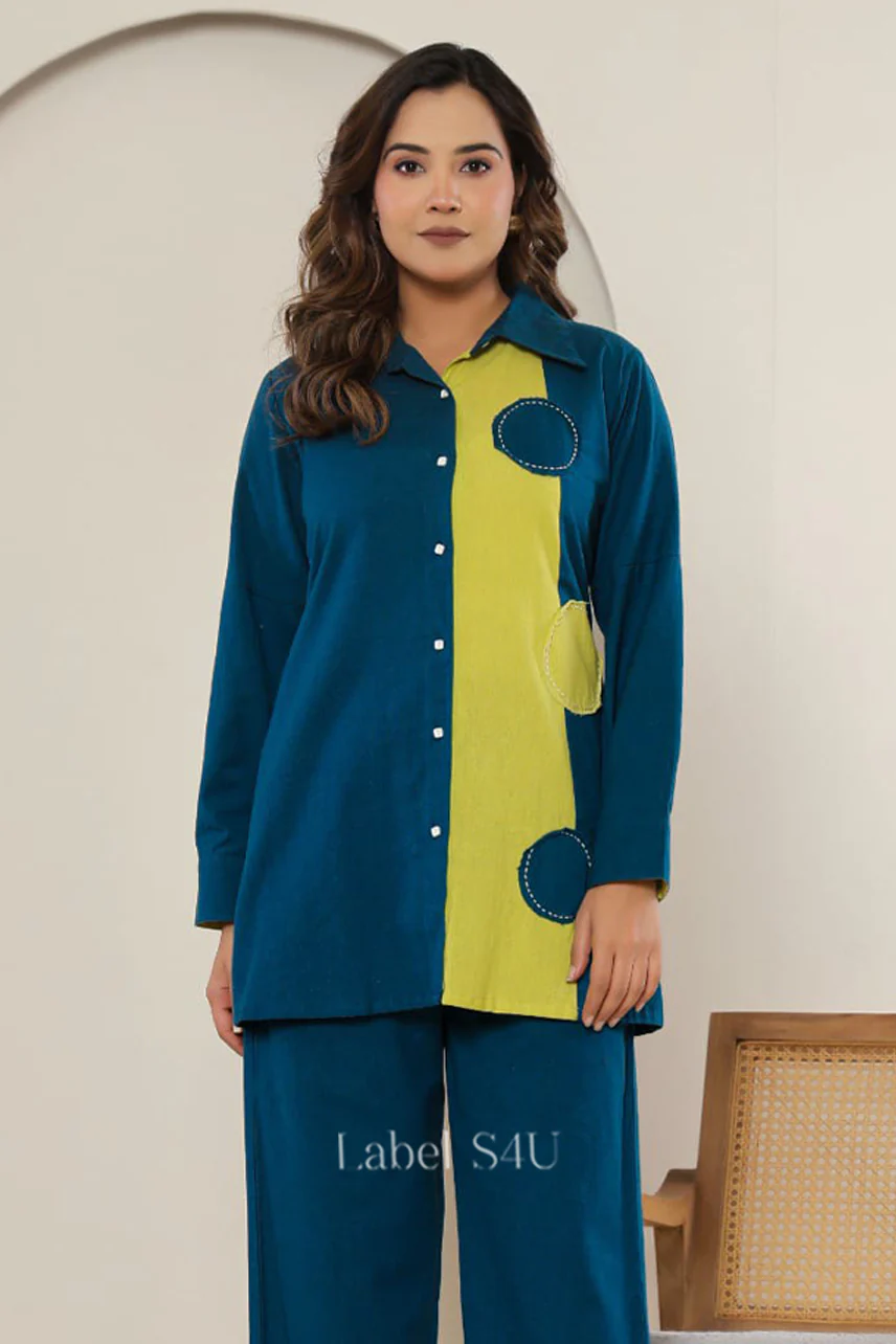 Colorblock Cotton-Co-ord Set - Image 2