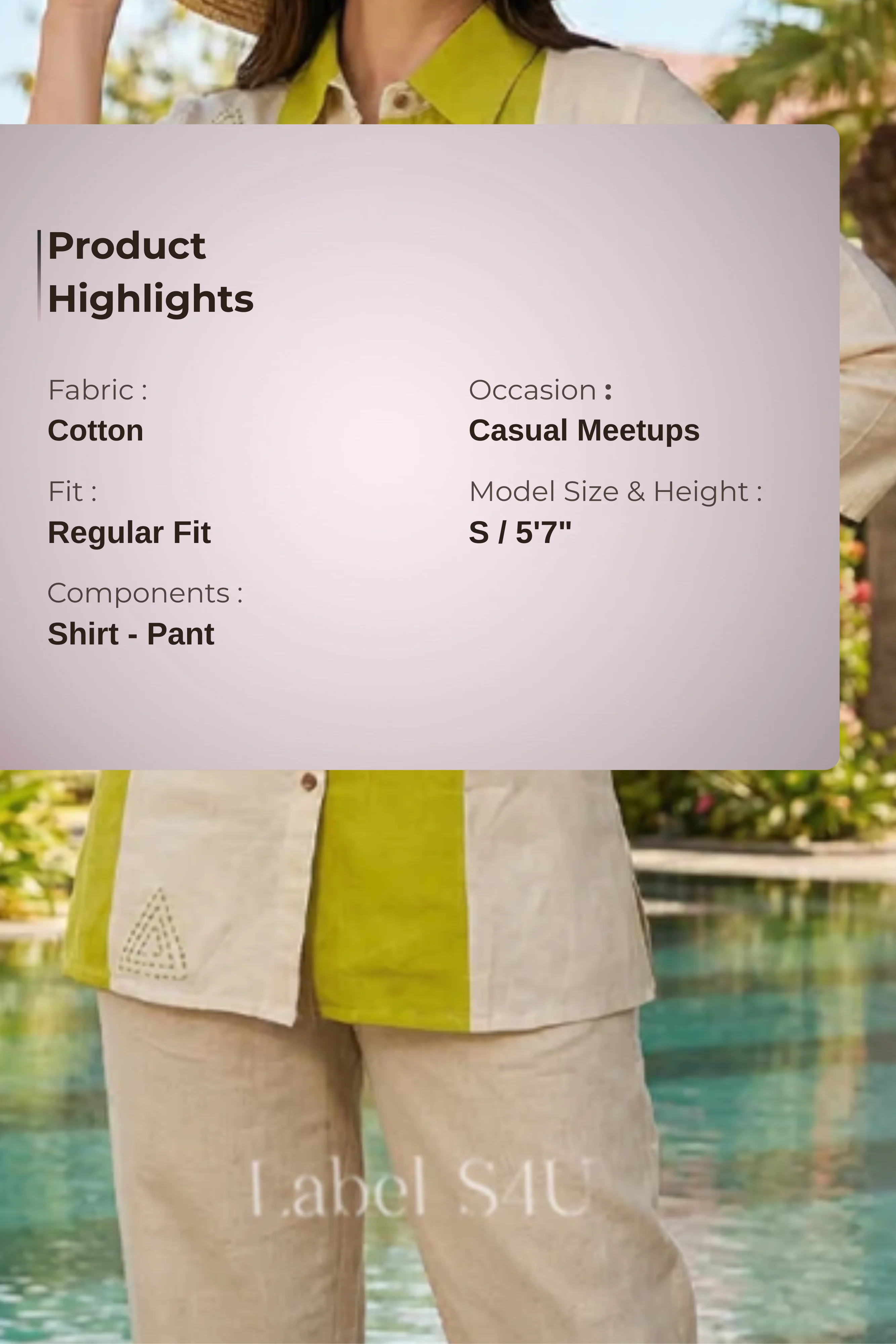 Contrast Cotton-Co-ord Set - Image 5