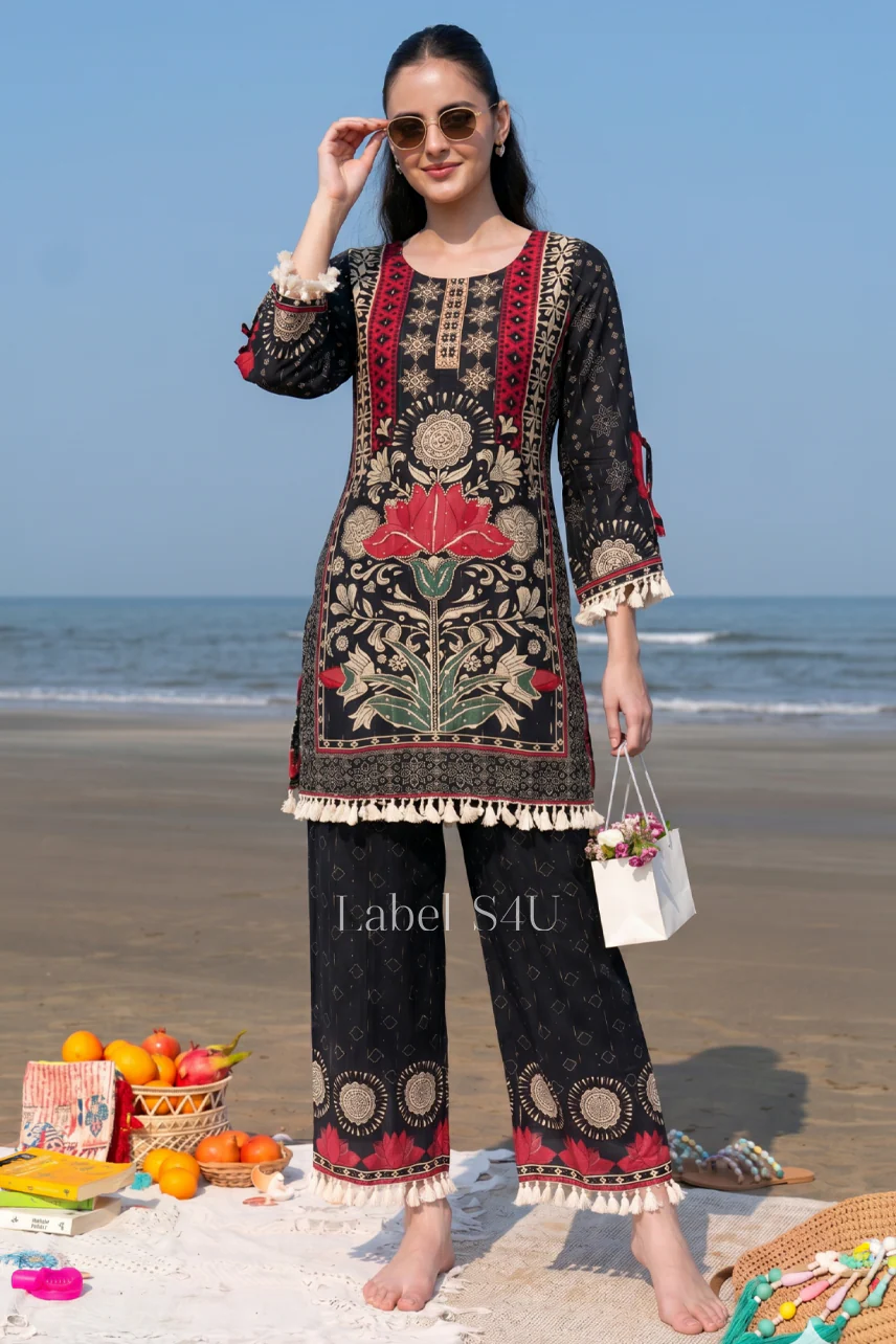 Crimson Lotus Boho Co-ord Set - Image 5