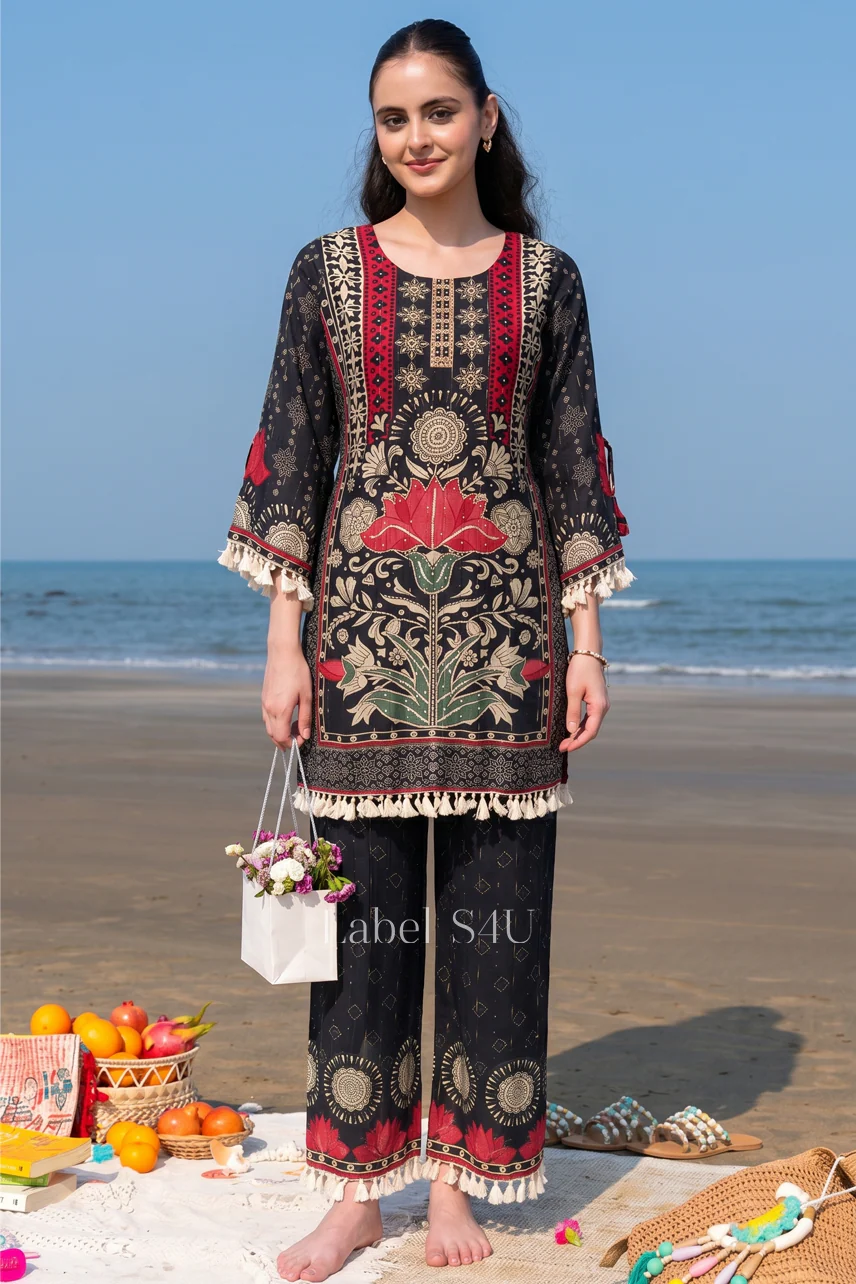 Crimson Lotus Boho Co-ord Set - Image 8