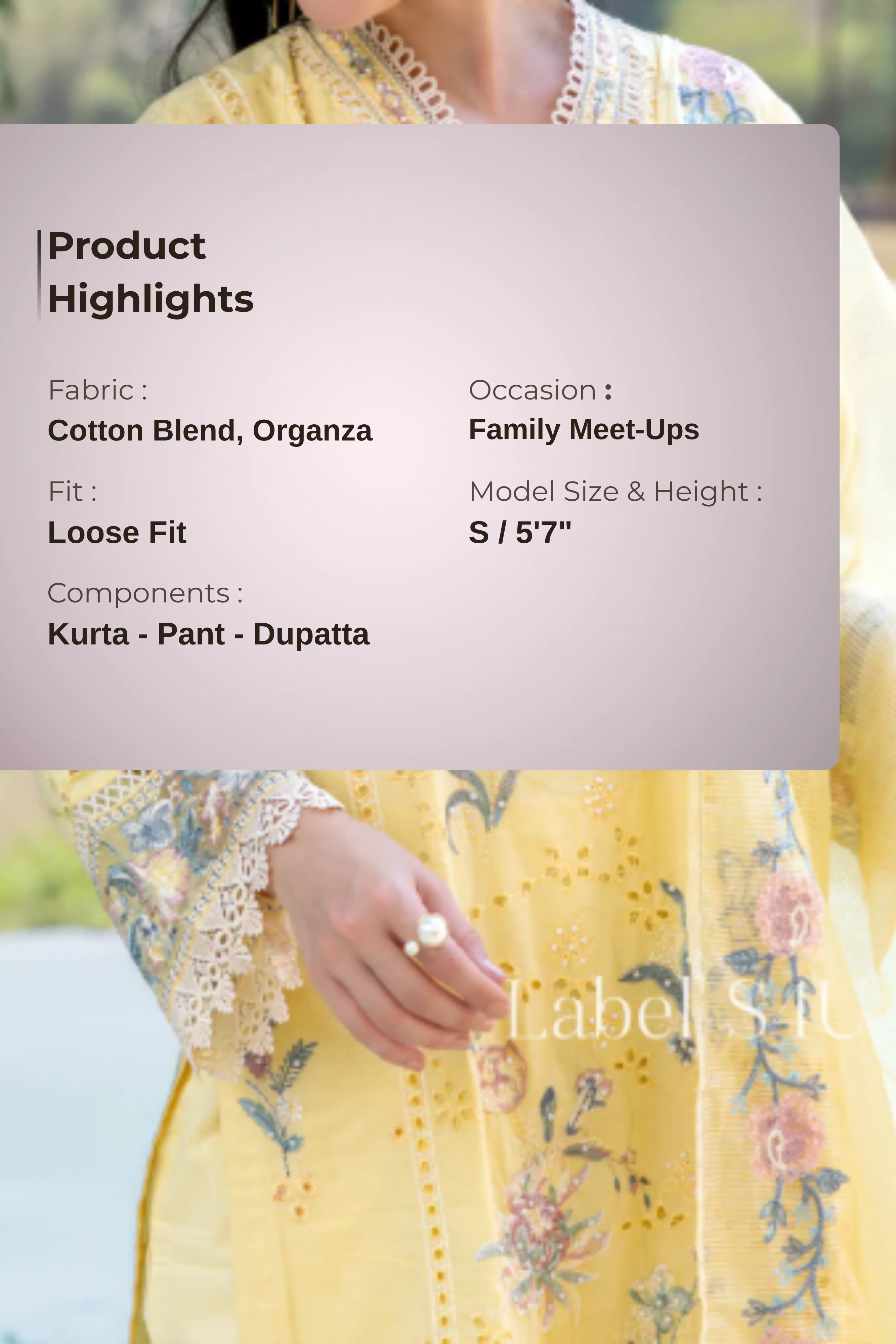 Delight Floral Embroidered Suit Set - Image 10