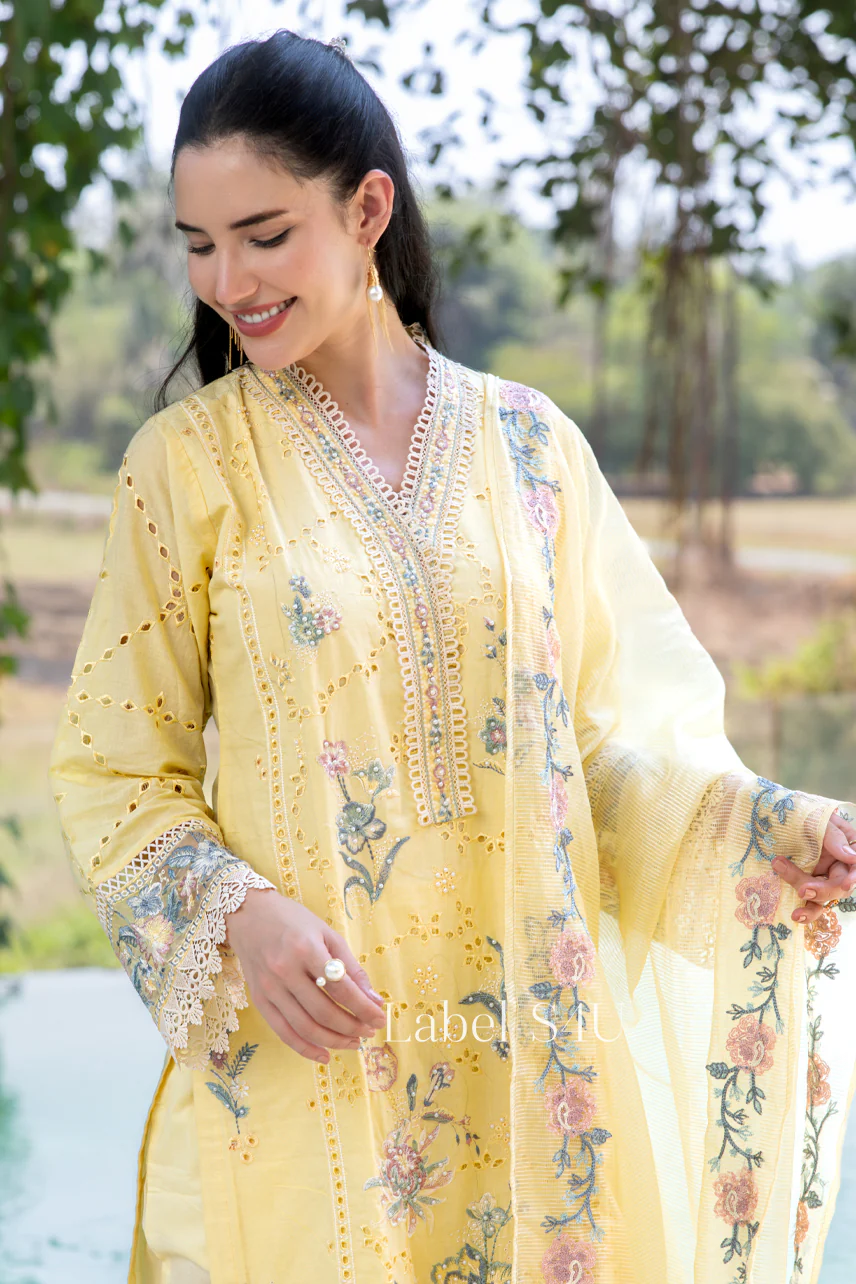 Delight Floral Embroidered Suit Set - Image 5