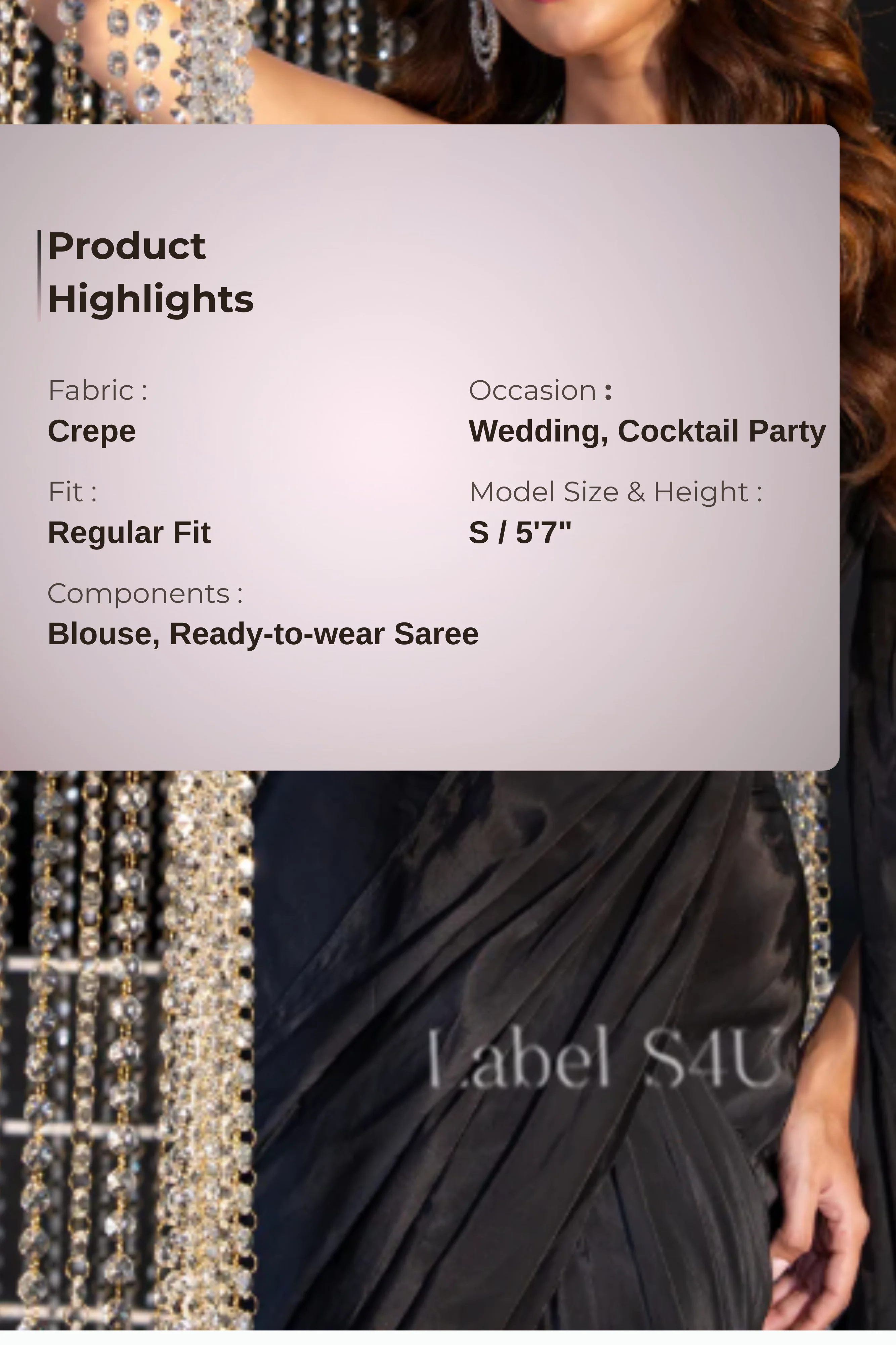 Easy Glam-Pre Drape Saree - Image 4