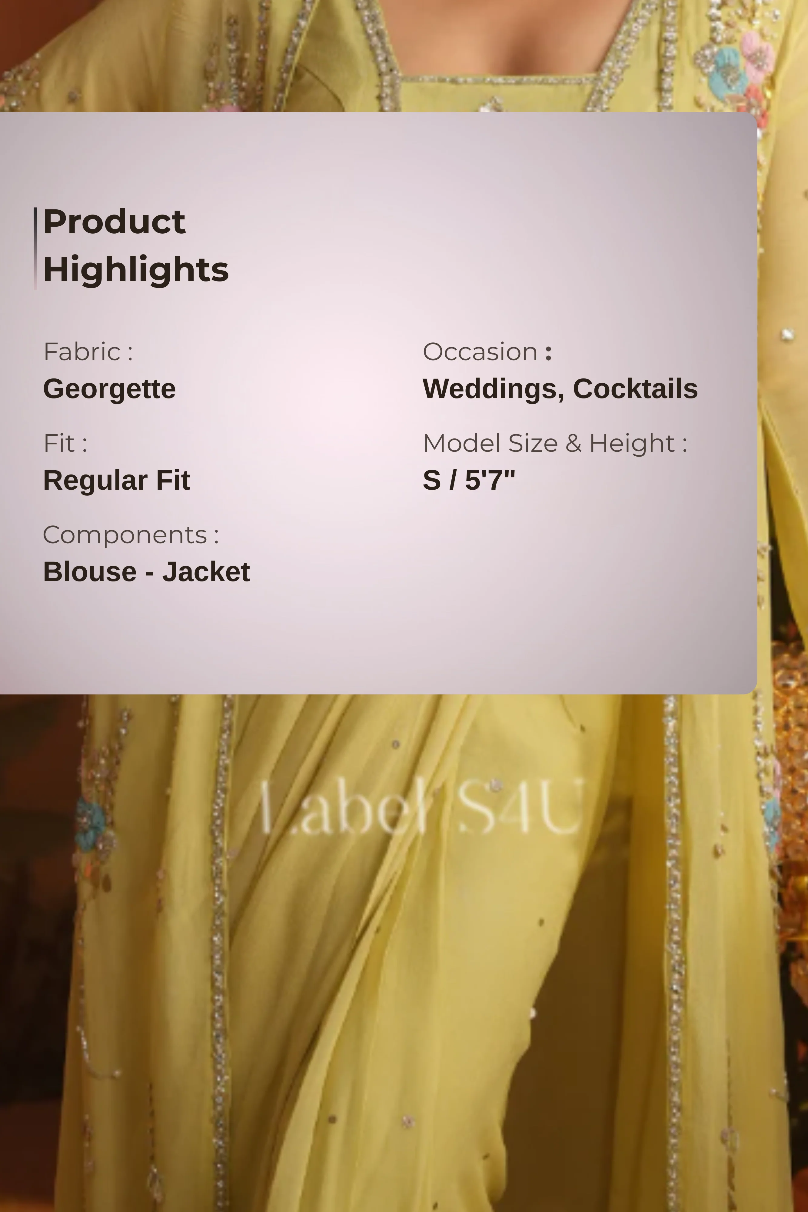 Effortless-Pre-Drape Saree with jacket - Image 4