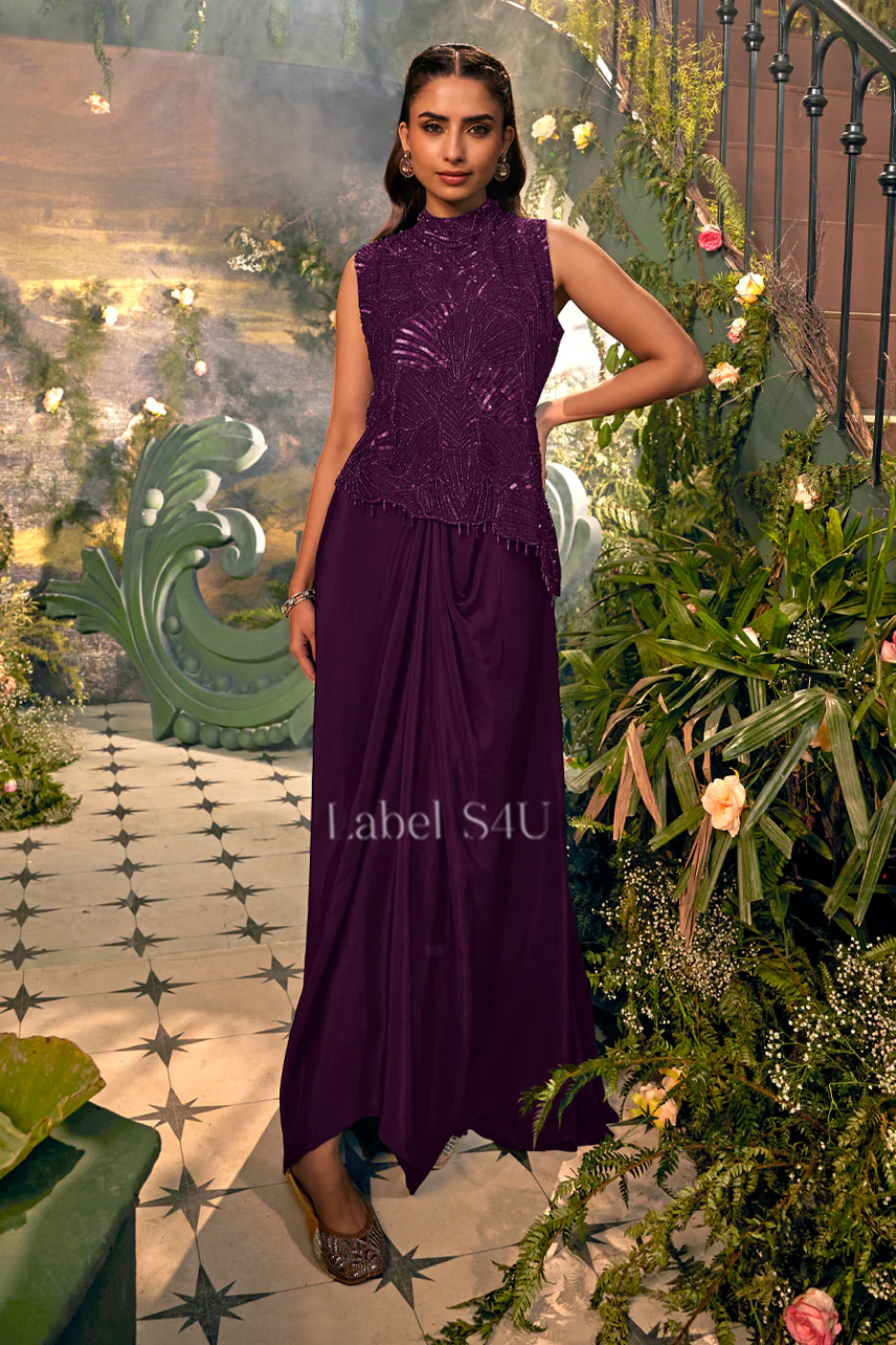 Emerald Ada-Drape Skirt Set - Image 4