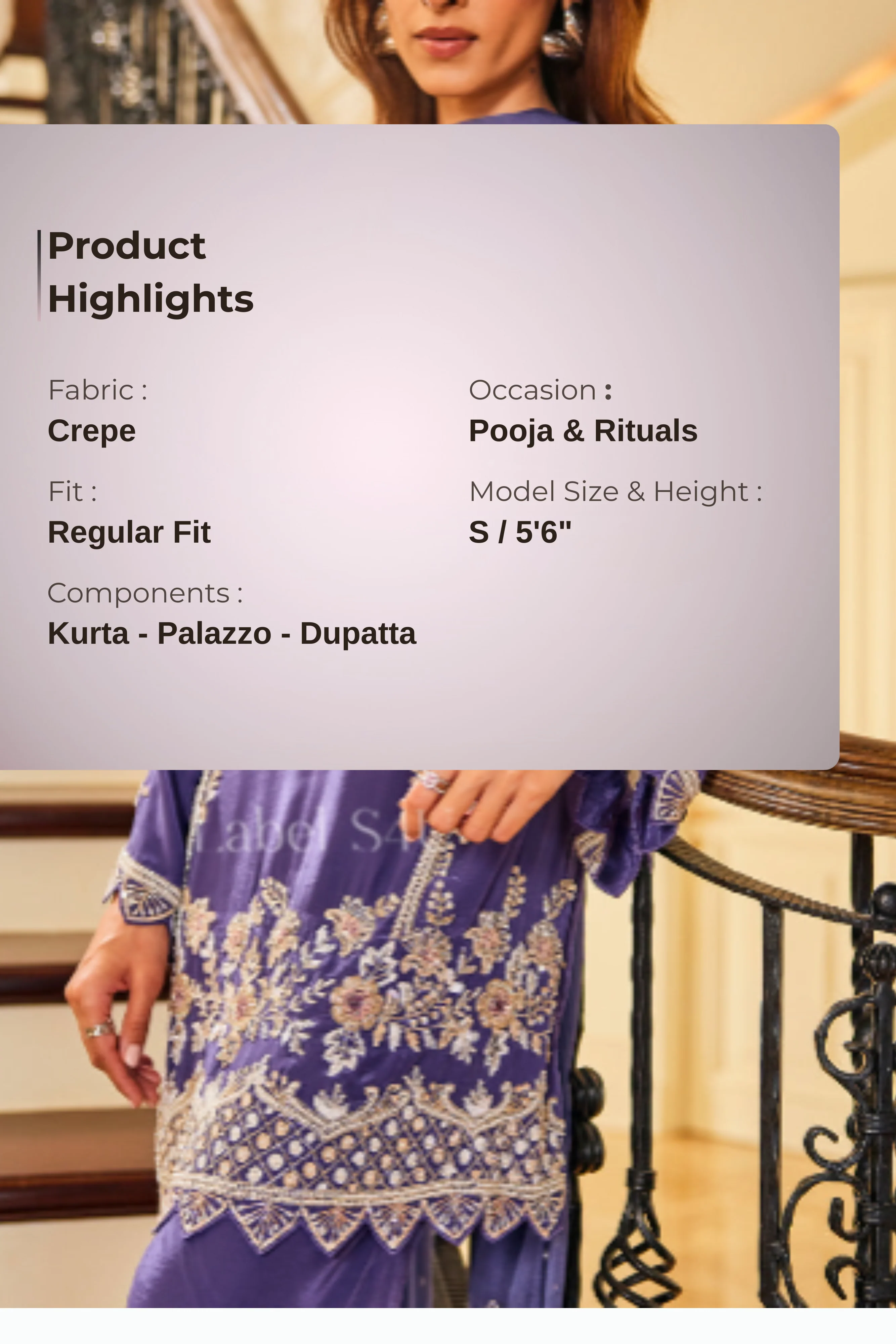 Fiza Handwork-Palazzo Set - Image 4