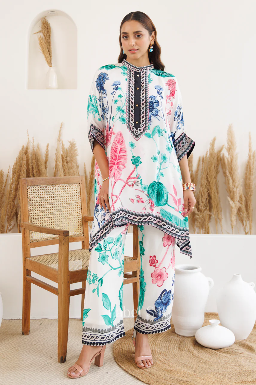 Floral Oasis Kaftan Set