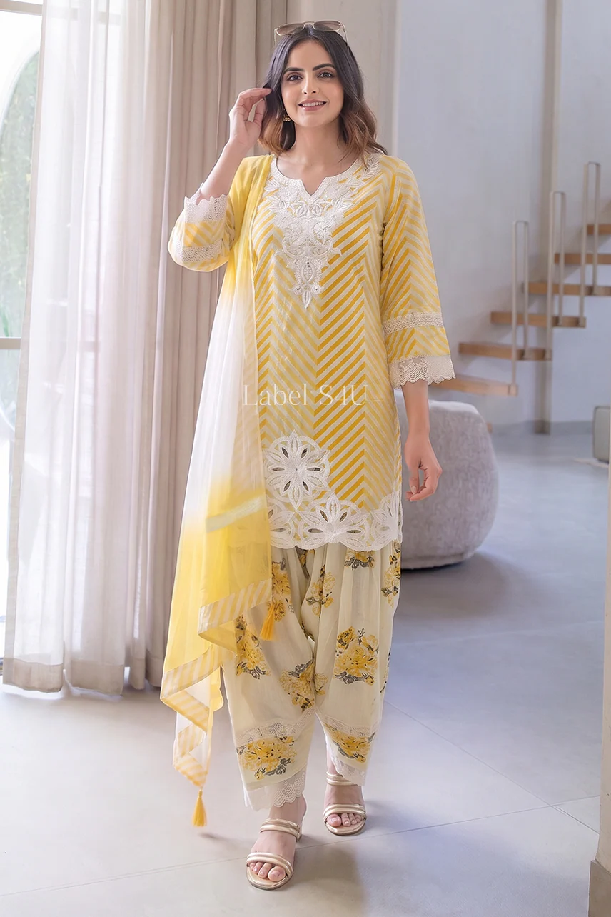 Florence Cotton Farshi Salwar Set - Image 4