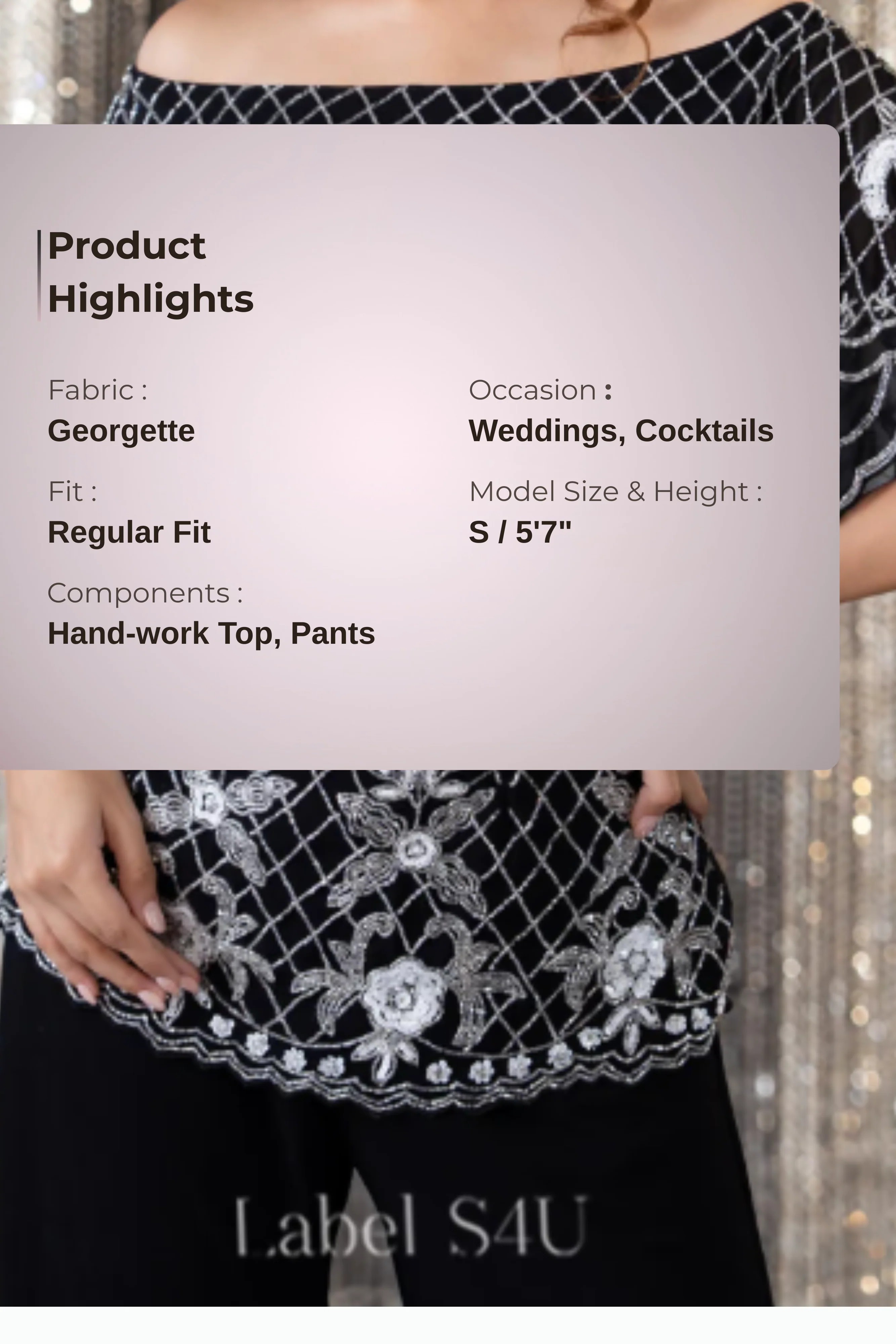 Glamorous Handwork- Co-ord Set - Image 4