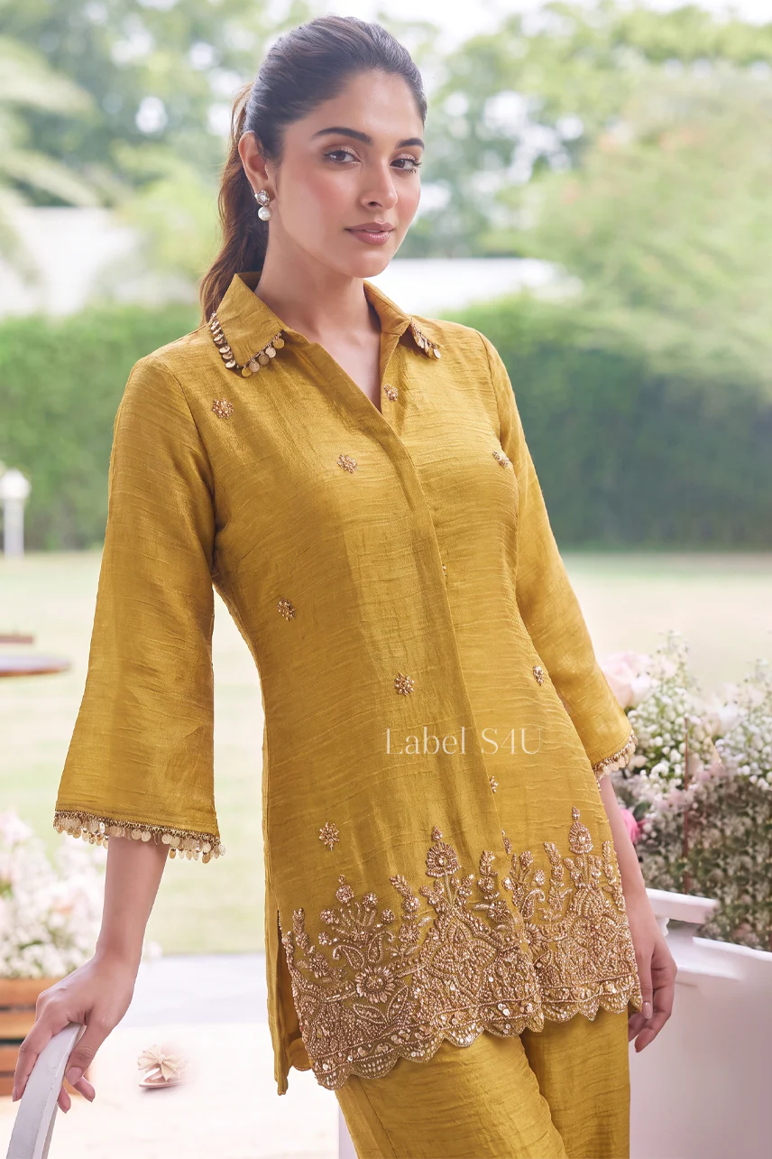 Glow Embellished Tissue Co Ord Set - Image 3