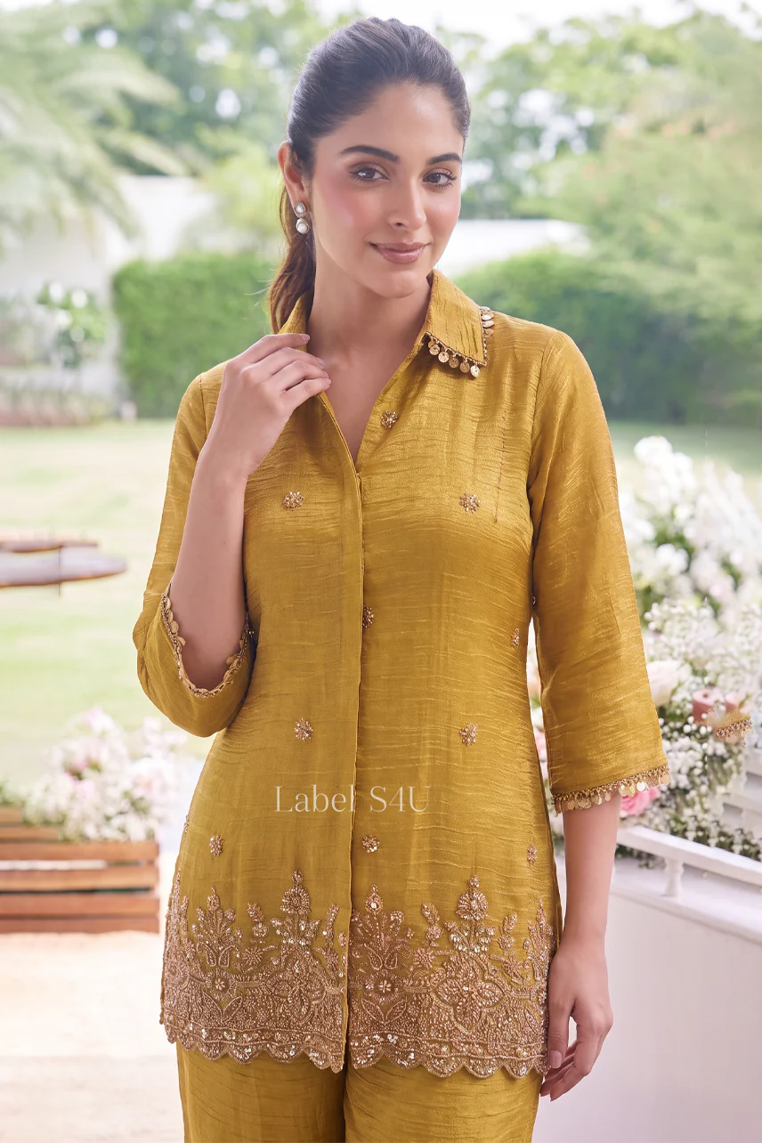 Glow Embellished Tissue Co Ord Set - Image 5